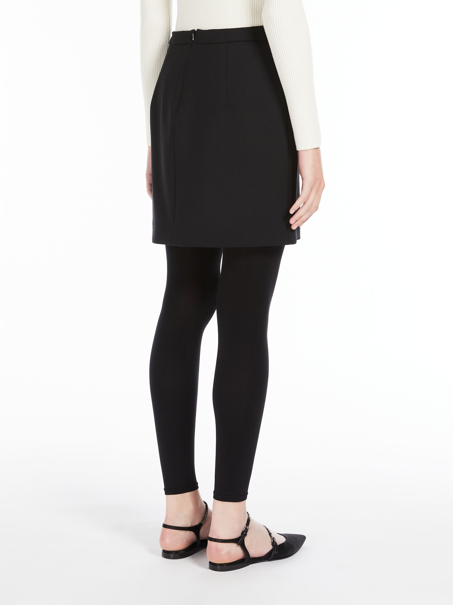 MAX MARA - Short wool skirt - BLACK - MAX MARA SALE