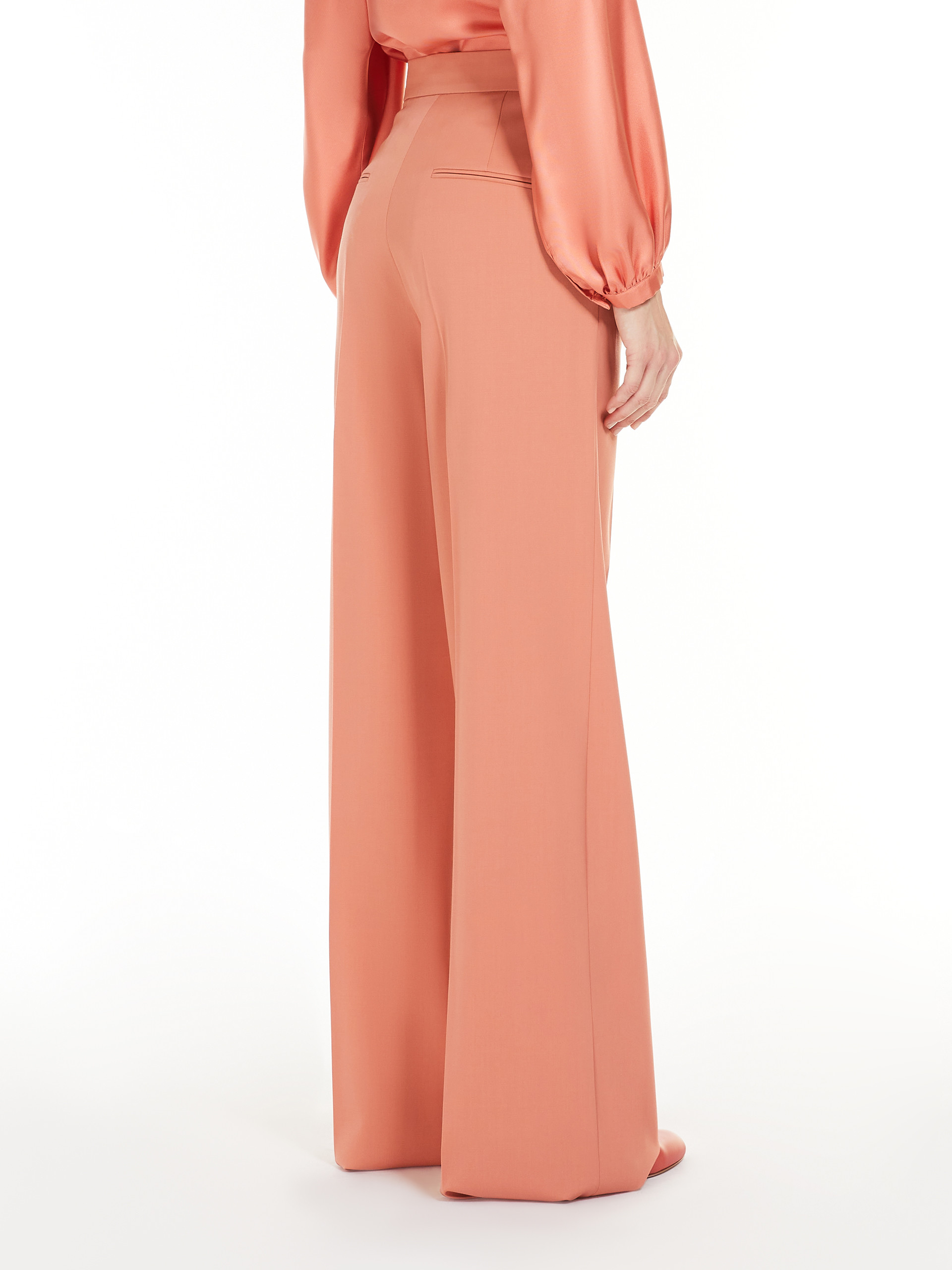 MAX MARA - High-waisted wool trousers - SALMON - MAX MARA SALE