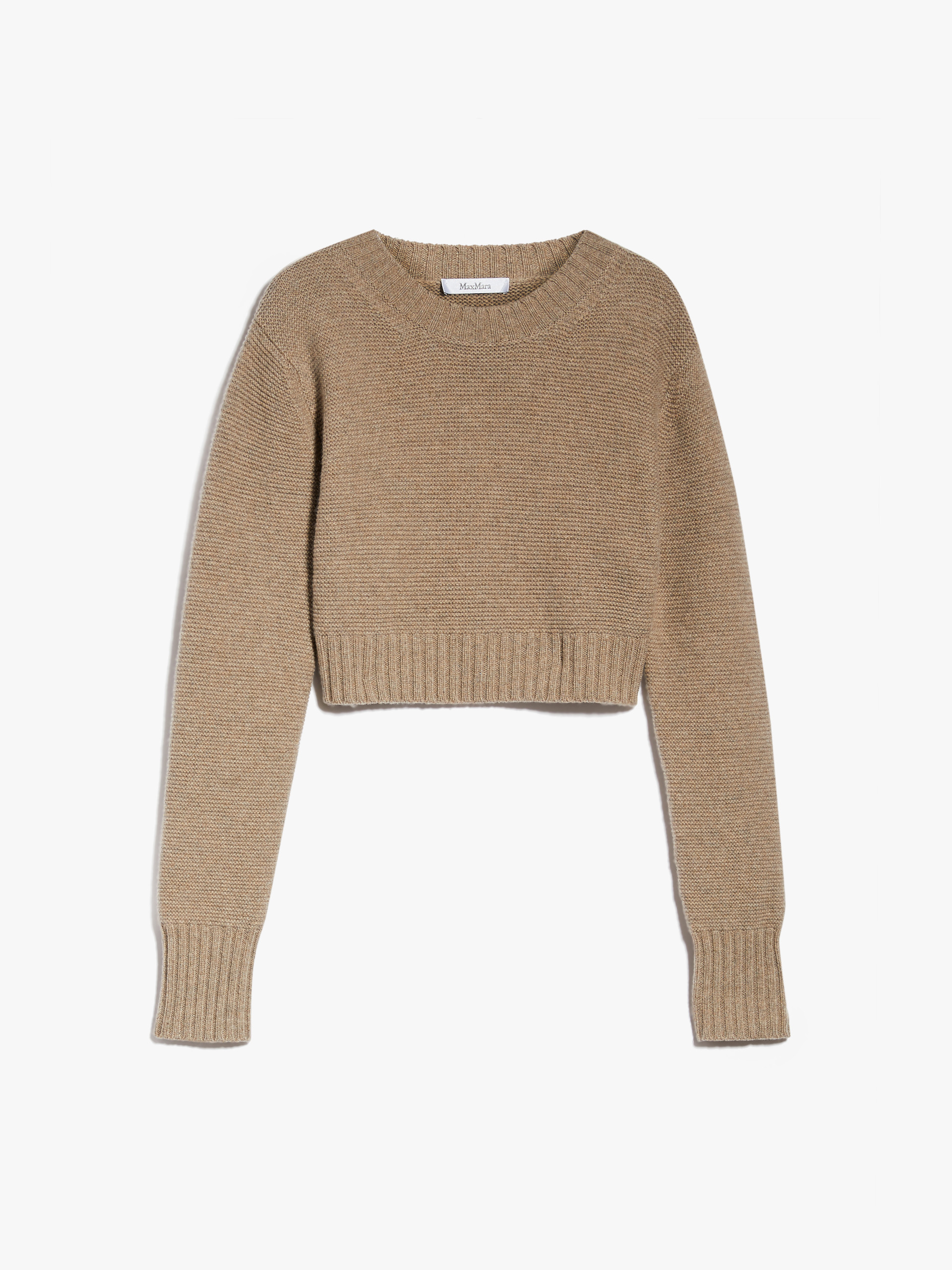 MAX MARA - Cropped, cashmere jumper - SAND - MAX MARA SALE