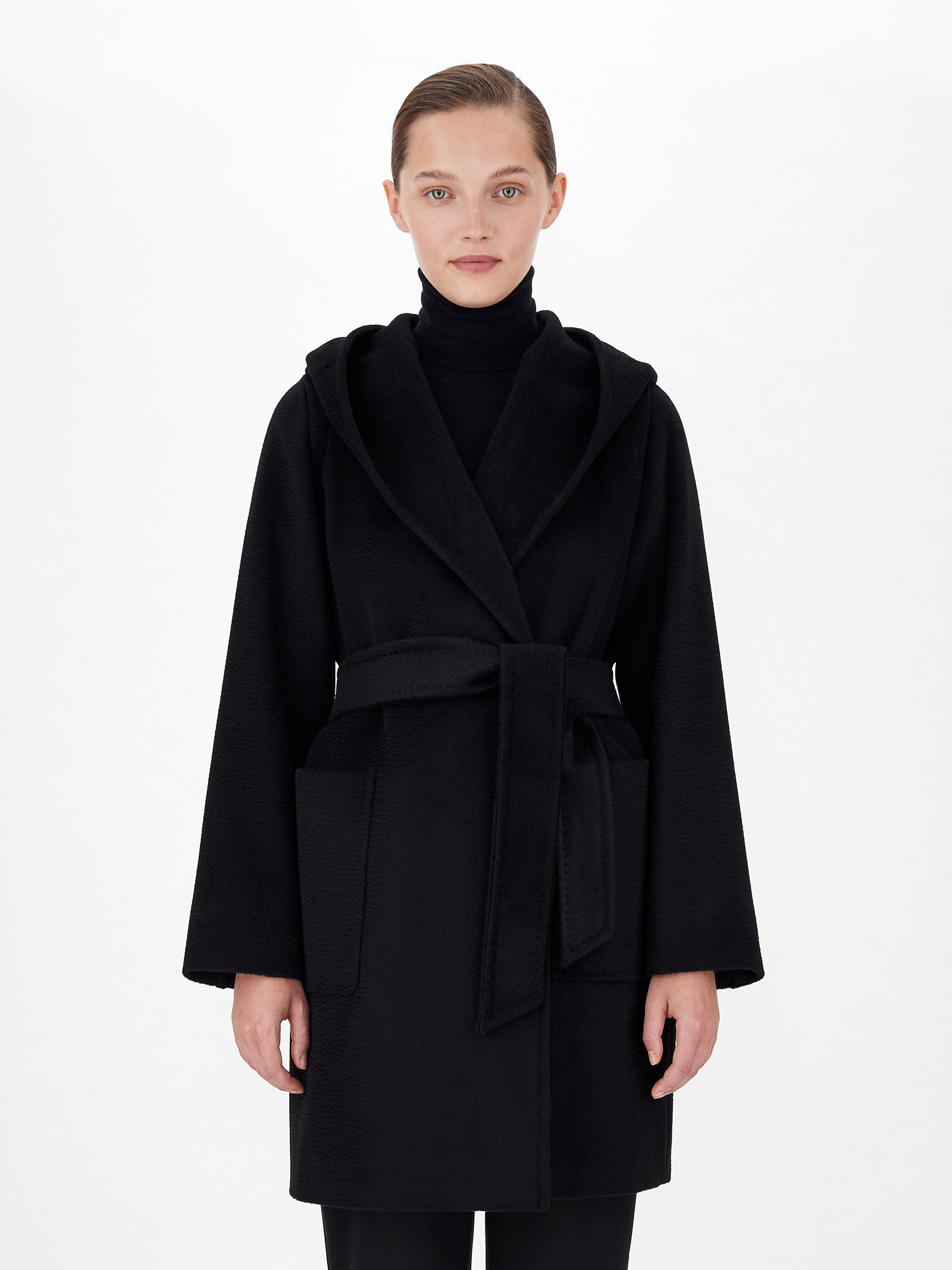 MAX MARA - Camel colour robe coat - BLACK - MAX MARA SALE