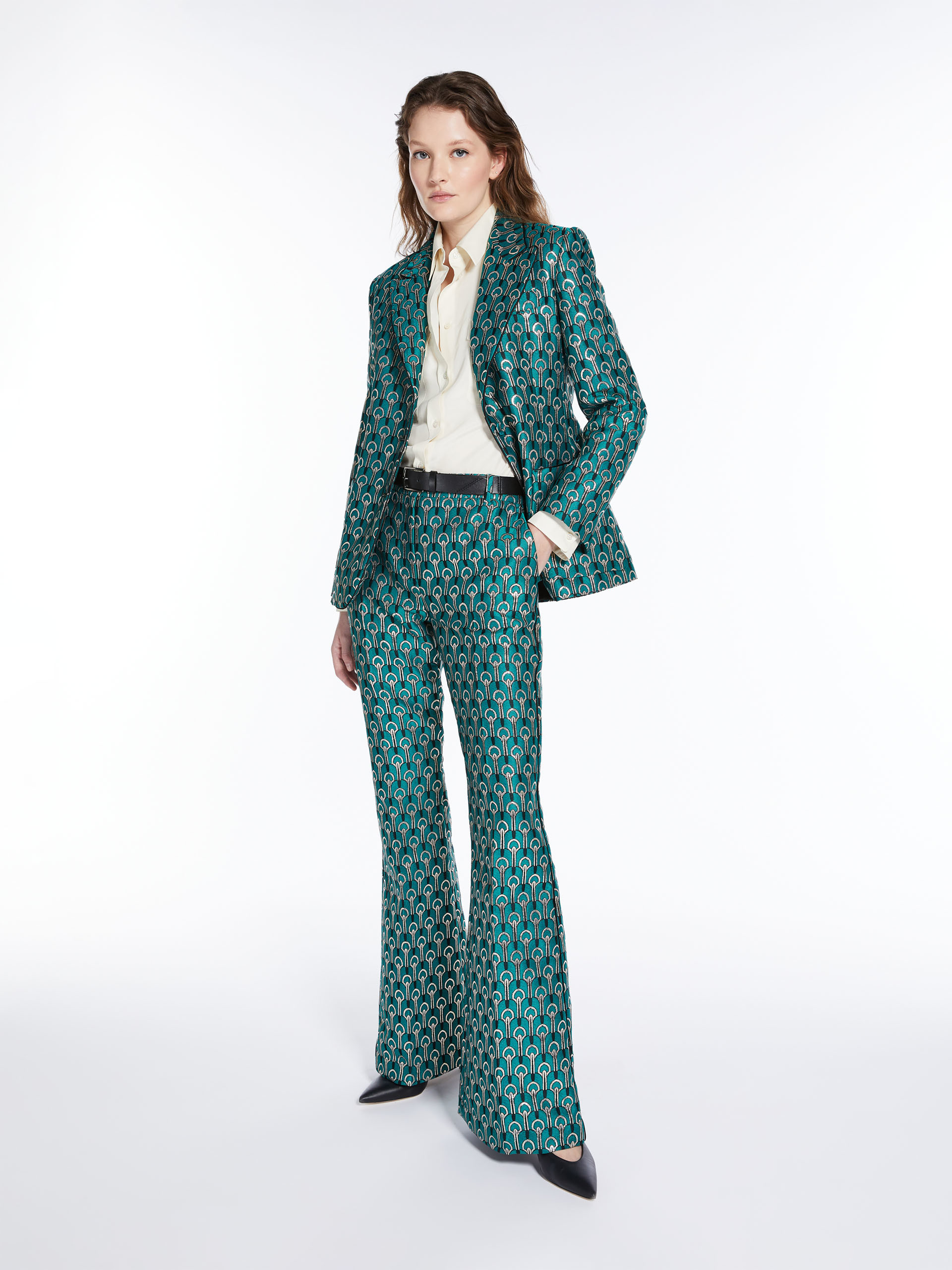 MAX MARA - Epaulette-detail silk shirt - WHITE - MAX MARA SALE