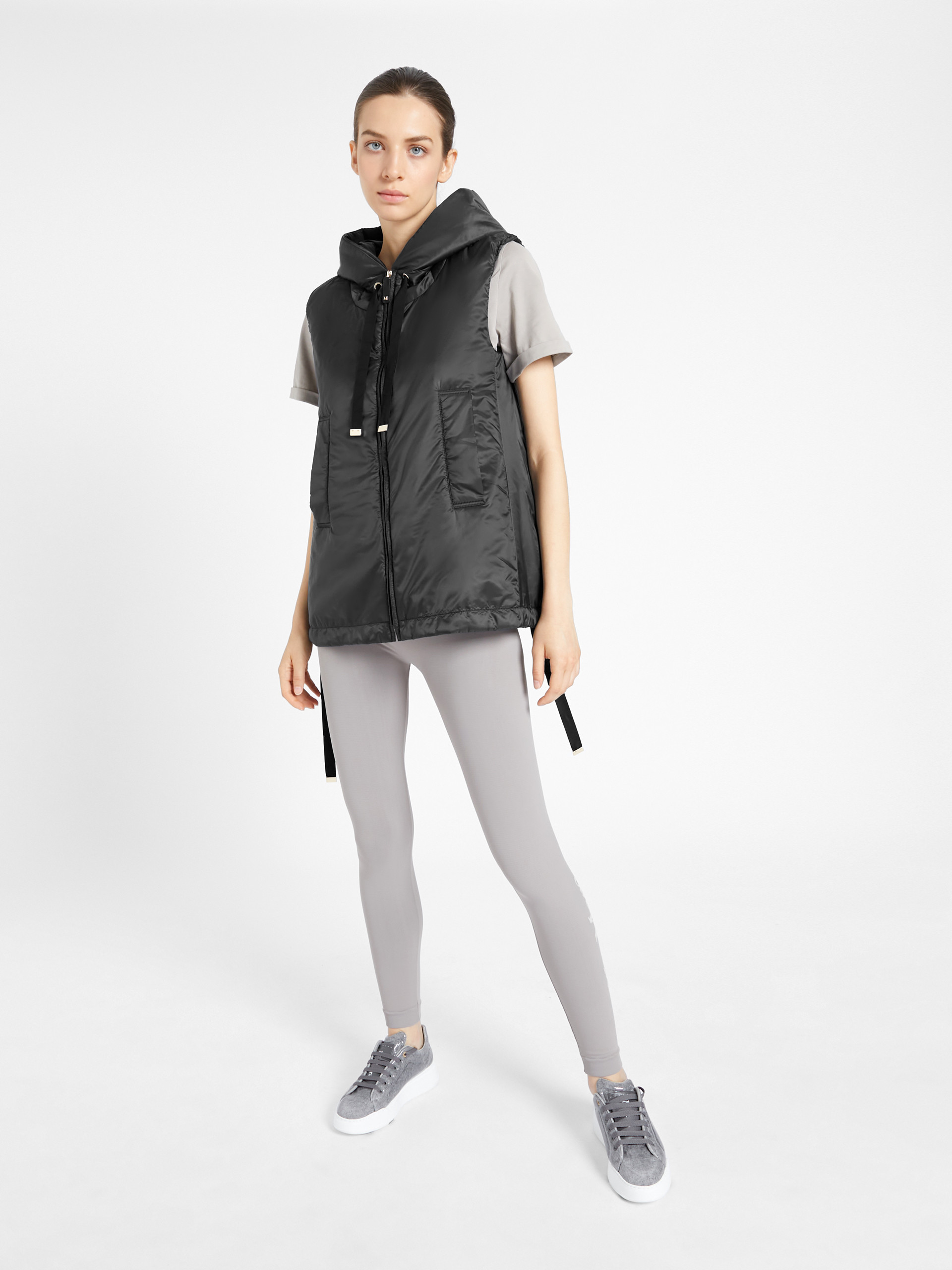 MAX MARA - Water-resistant technical canvas gilet - BLACK - MAX MARA SALE