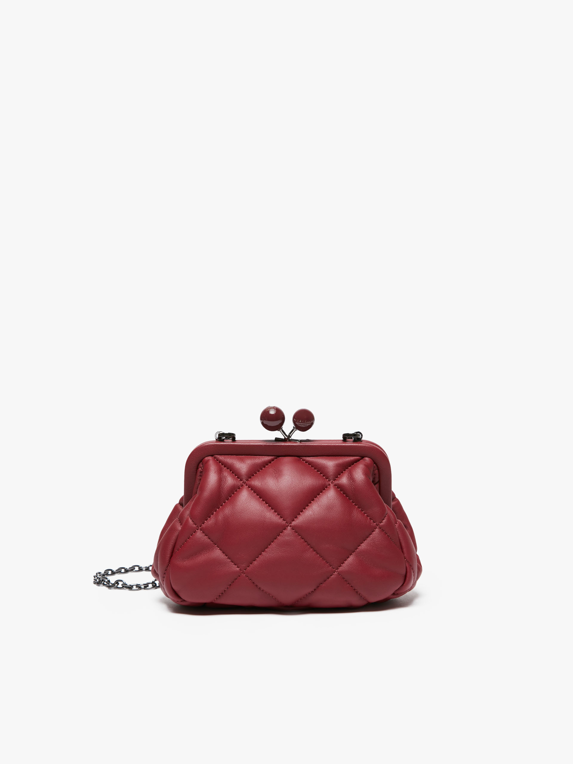 MAX MARA - Small Pasticcino Bag in nappa leather - BORDEAUX - MAX MARA SALE