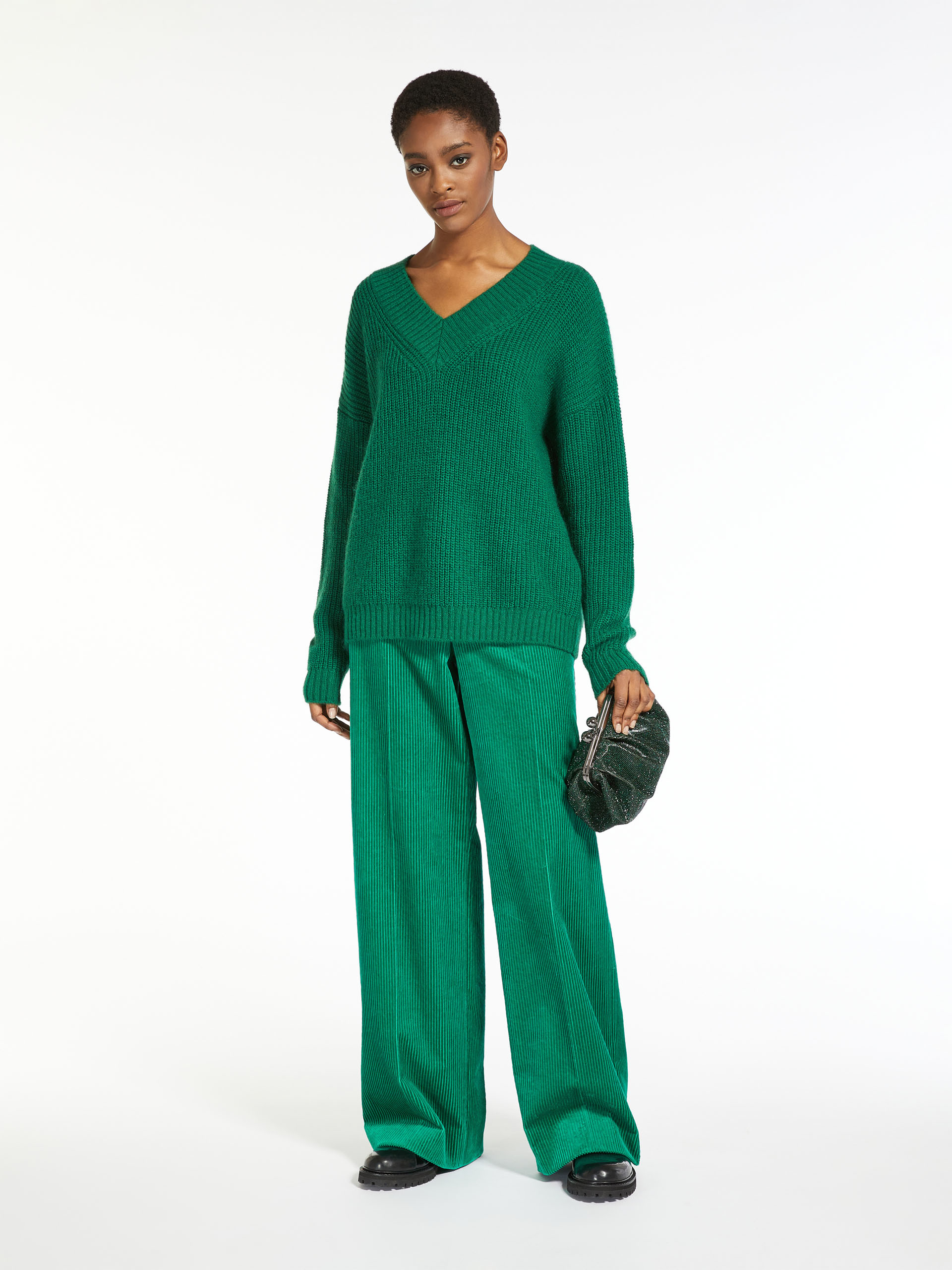 MAX MARA - Mohair yarn sweater - EMERALD - MAX MARA SALE