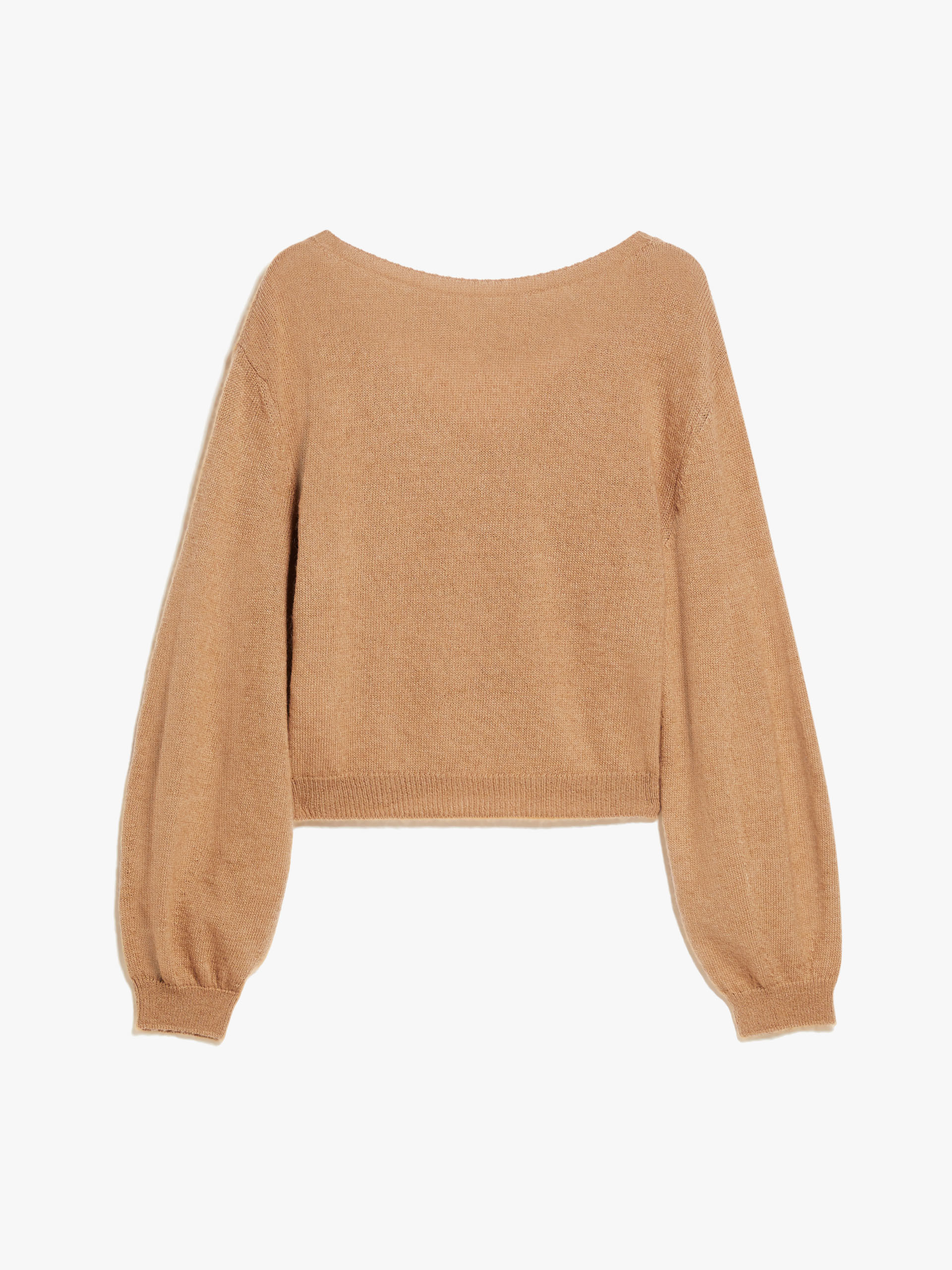 MAX MARA - Mohair yarn V-neck sweater - CAMEL - MAX MARA SALE