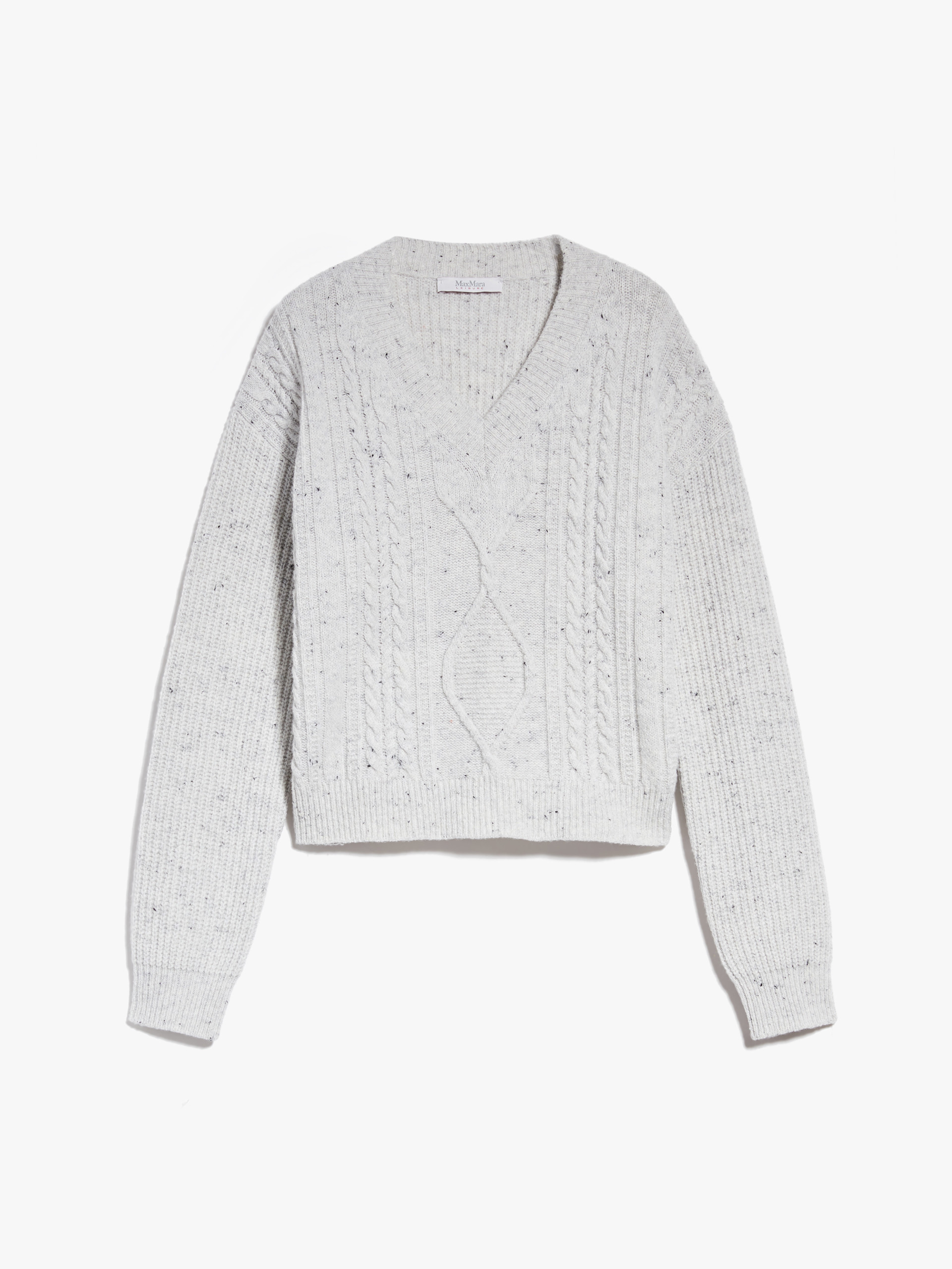 MAX MARA - Cropped wool knit jumper - WHITE - MAX MARA SALE