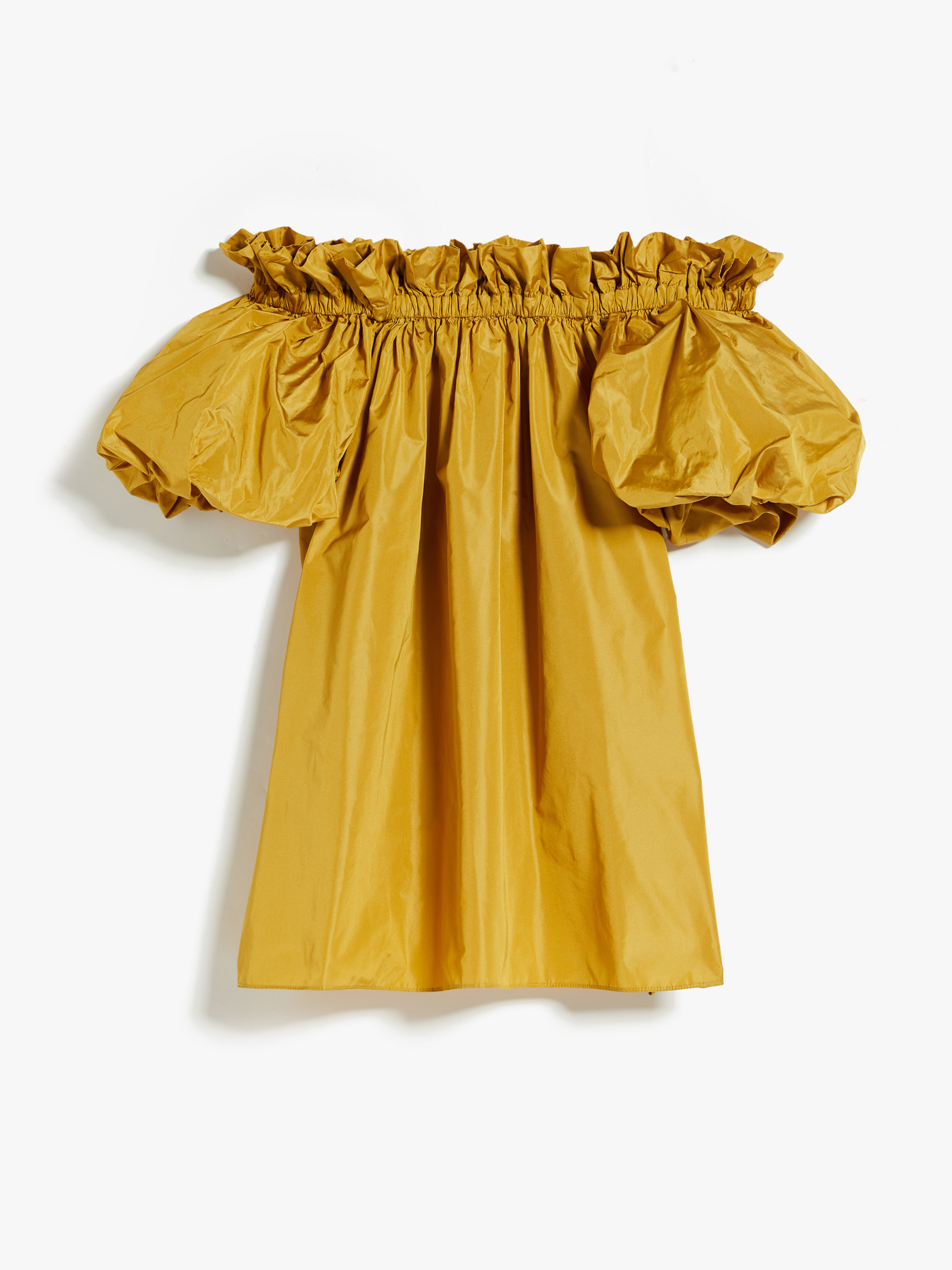 MAX MARA - Balloon-fit taffeta shirt - OCHRE - MAX MARA SALE
