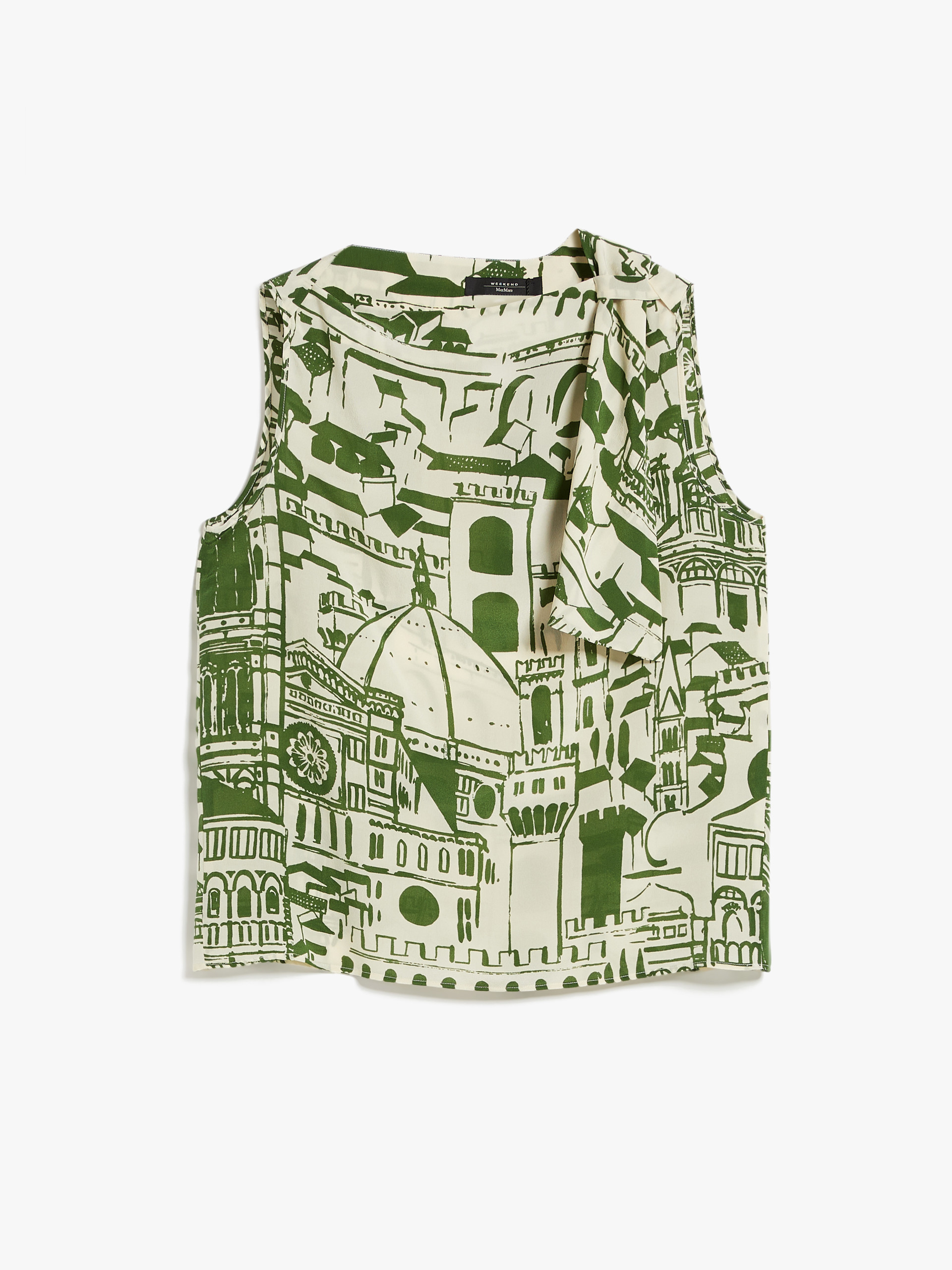 MAX MARA - Printed silk top - GREEN - MAX MARA SALE