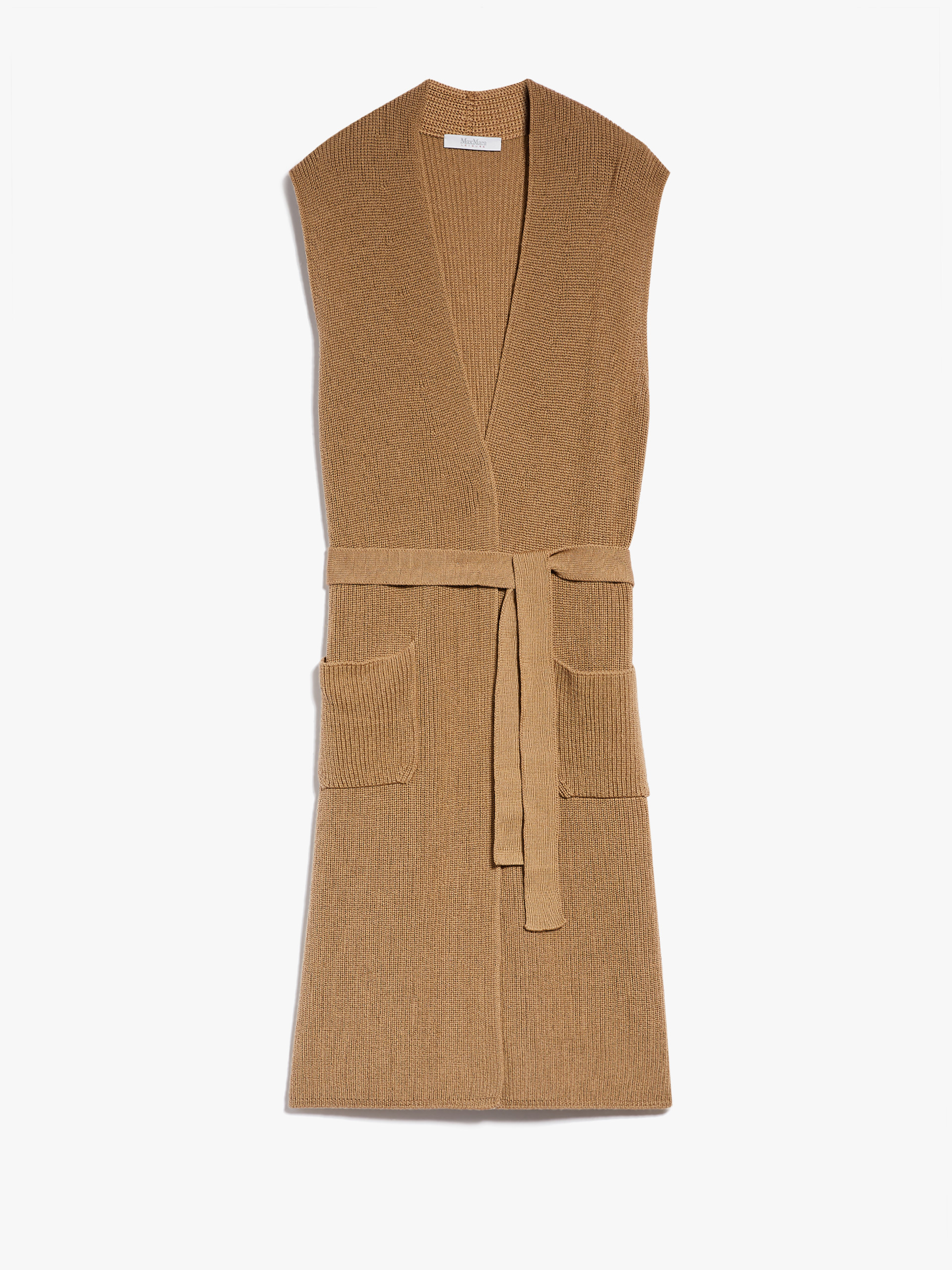 MAX MARA - Wool yarn gilet - CAMEL - MAX MARA SALE