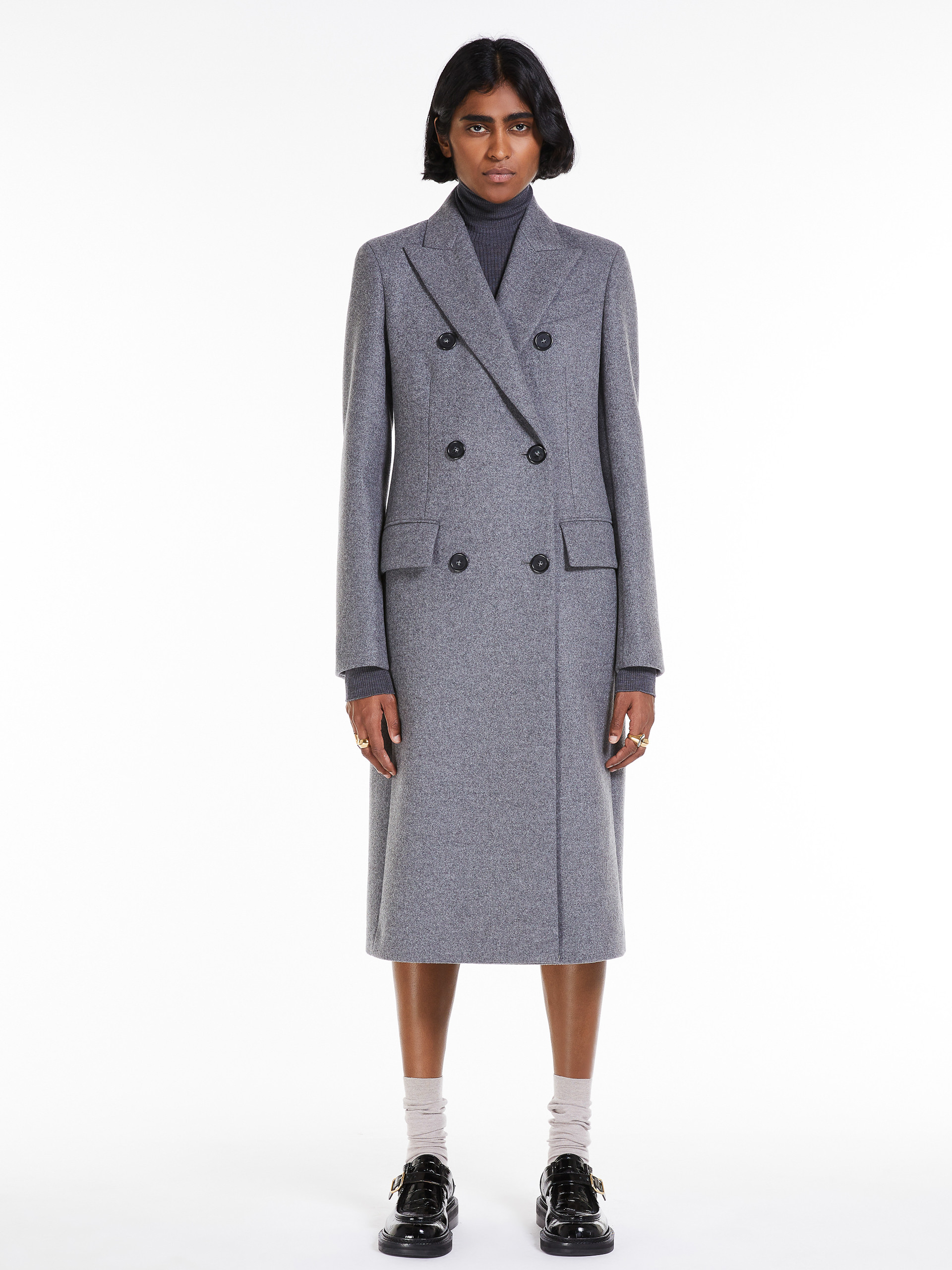 MAX MARA - Wool and cashmere coat - MEDIUM GREY - MAX MARA SALE