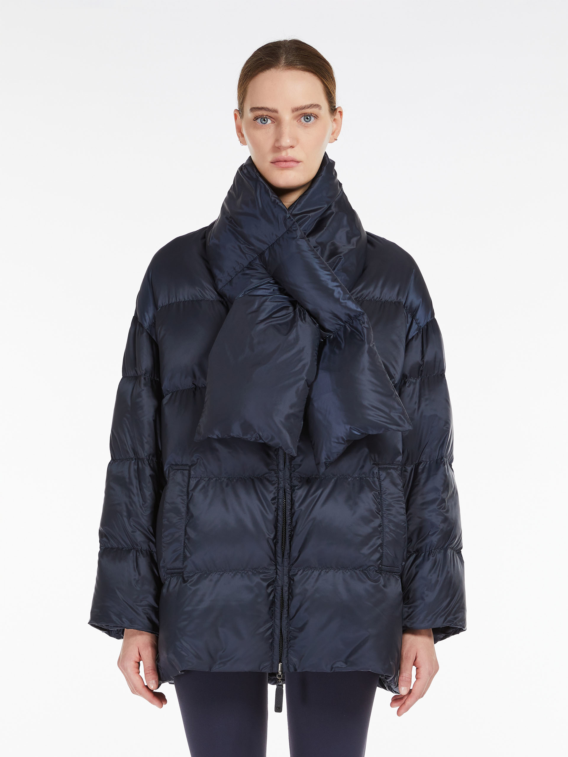 MAX MARA - Reversible water-repellent canvas down jacket - MIDNIGHTBLUE - MAX MARA SALE