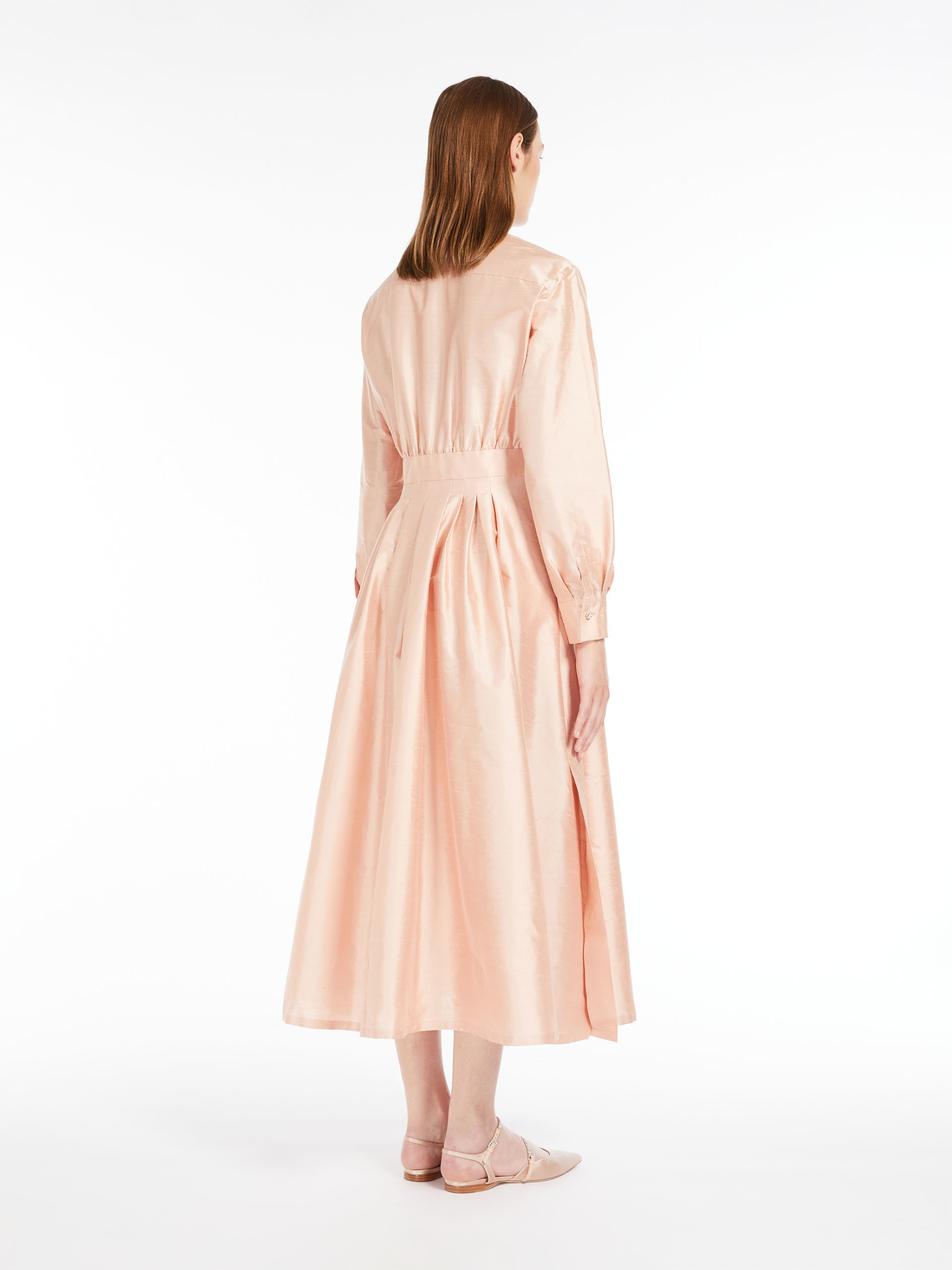 MAX MARA - Shantung shirt dress - POWDER - MAX MARA SALE