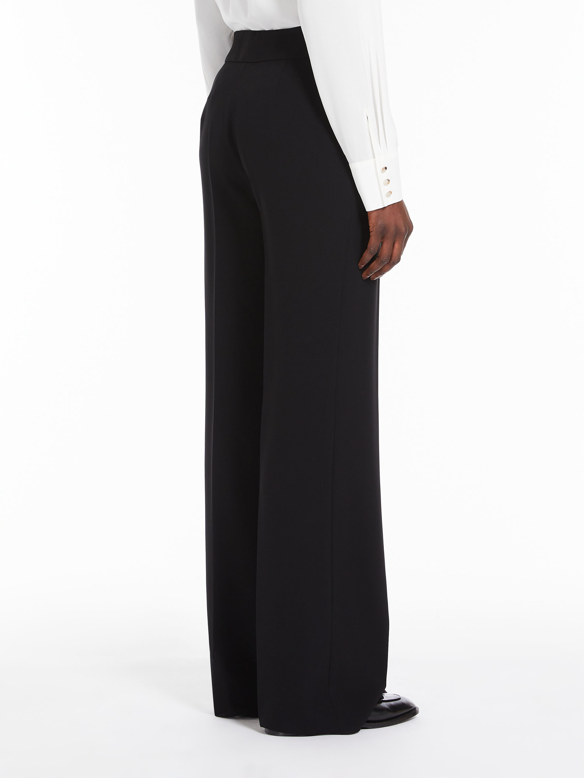MAX MARA - Wide cady trousers - BLACK - MAX MARA SALE