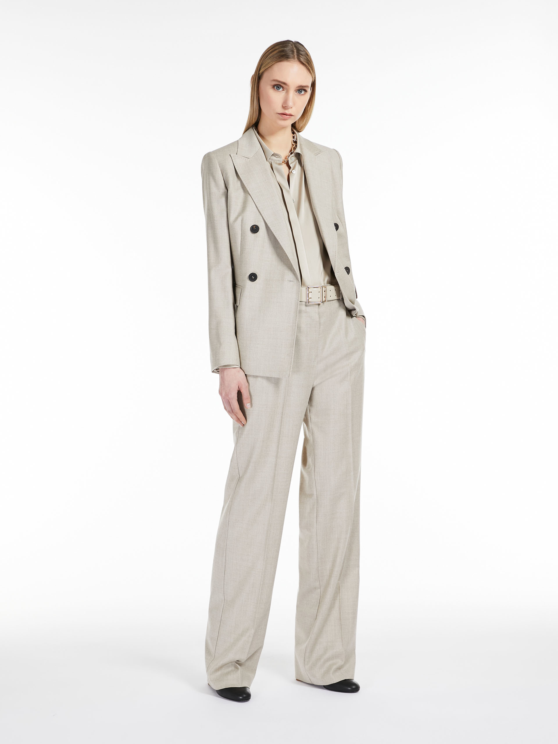 MAX MARA - Silk satin shirt - SAGE GREEN - MAX MARA SALE