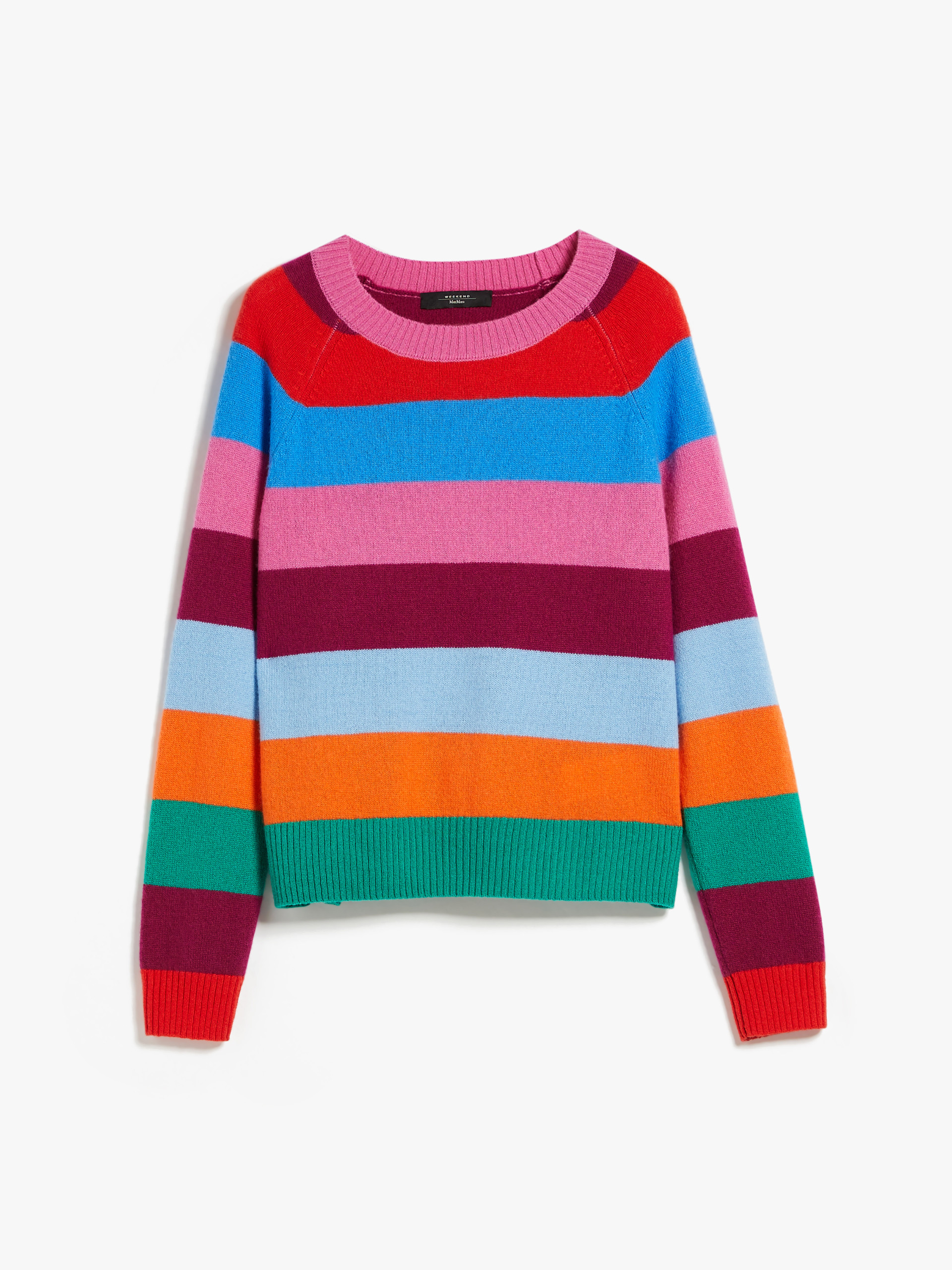 MAX MARA - Striped cashmere knit - TANGERINE - MAX MARA SALE