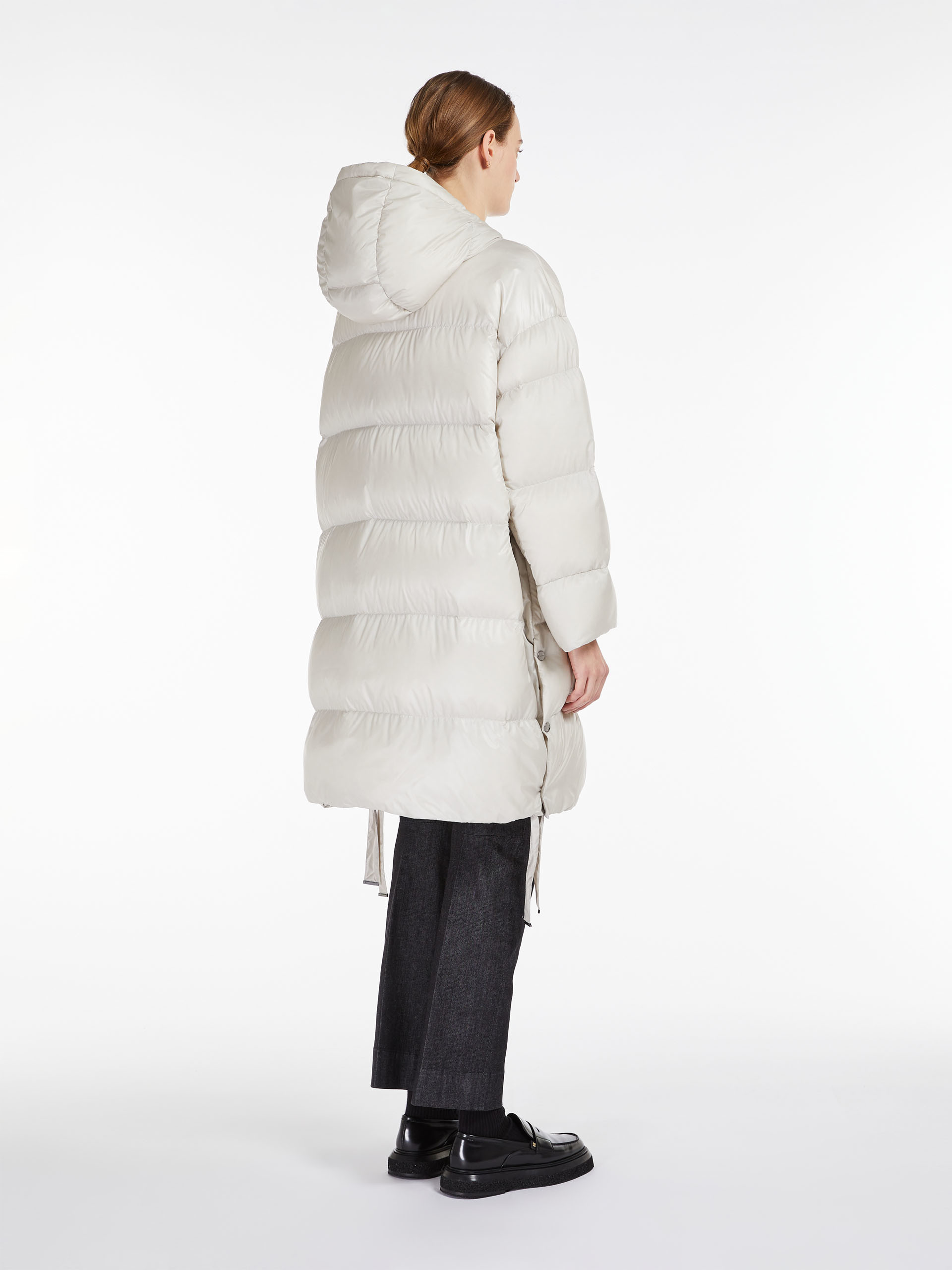 MAX MARA - Long parka in water-resistant canvas - ICE - MAX MARA SALE