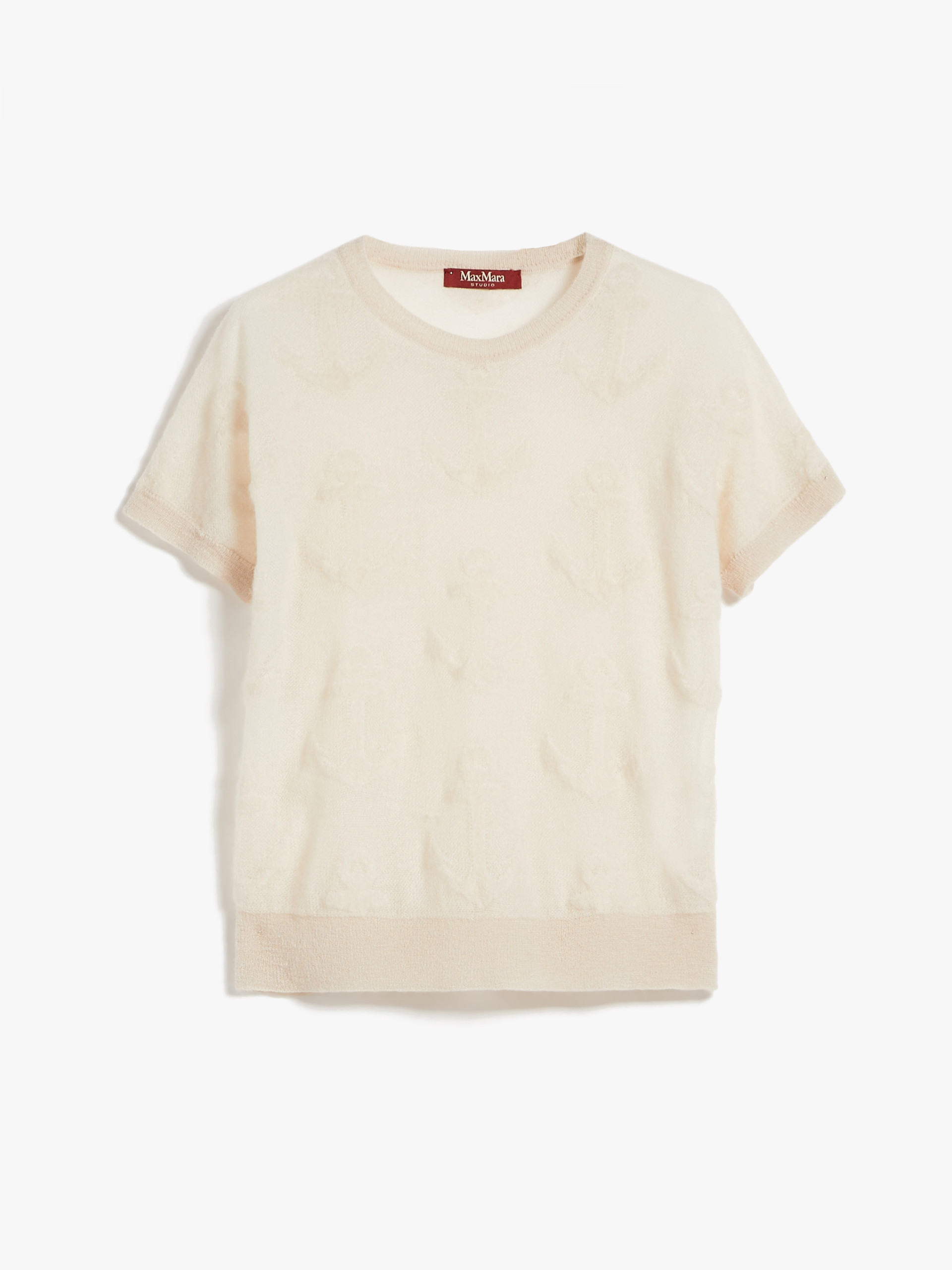 MAX MARA - Jacquard mohair gauze sweater - BEIGE - MAX MARA SALE