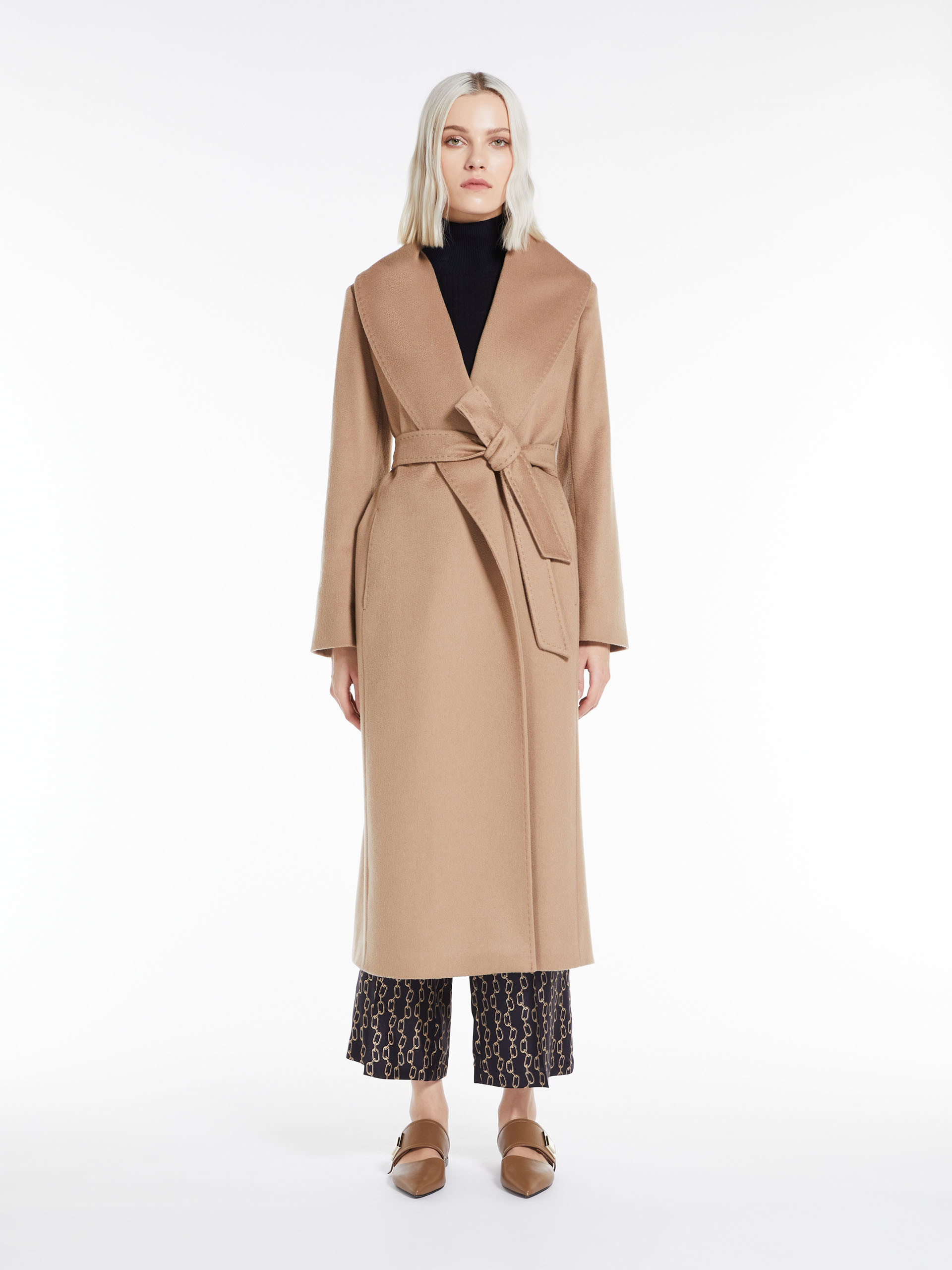 MAX MARA - Cashmere robe coat - CAMEL - MAX MARA SALE