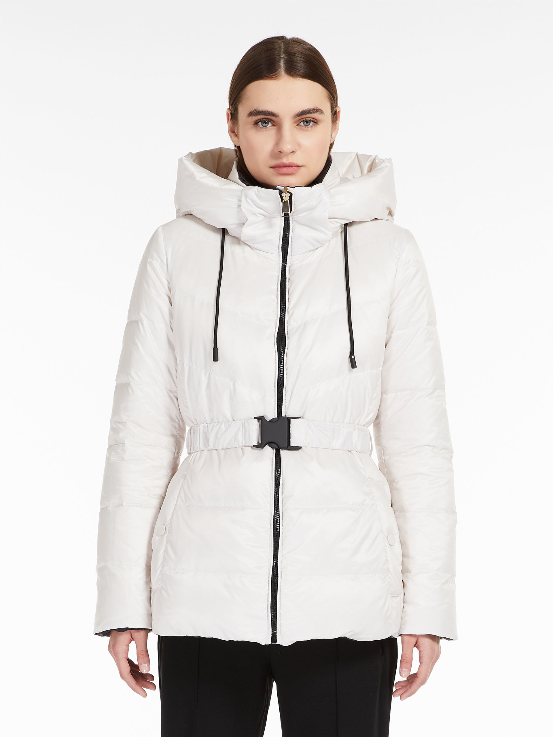 MAX MARA - Water-repellent canvas down jacket - OPTICAL WHITE - MAX MARA SALE