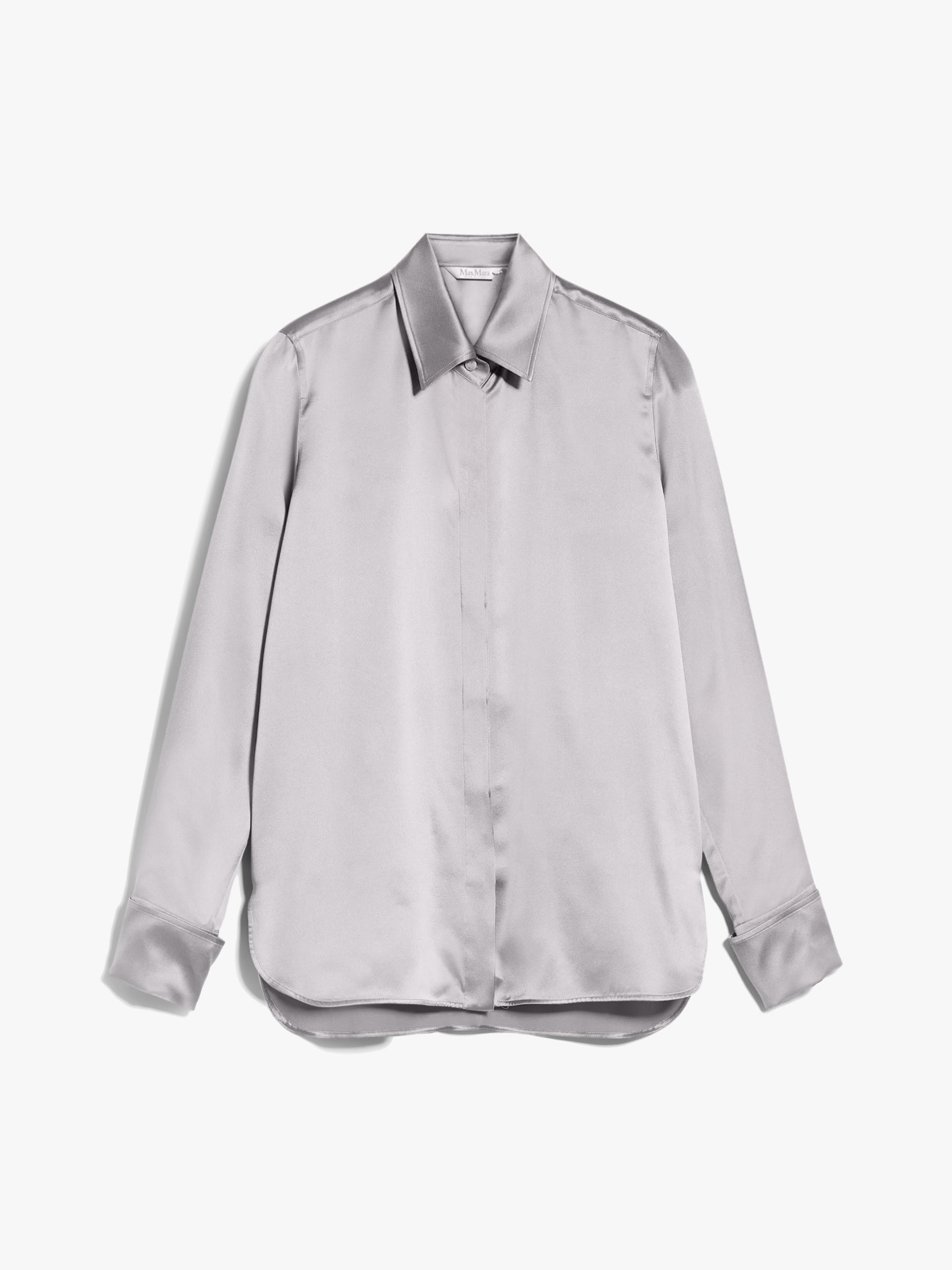 MAX MARA - Soft silk shirt - LIGHT GREY - MAX MARA SALE