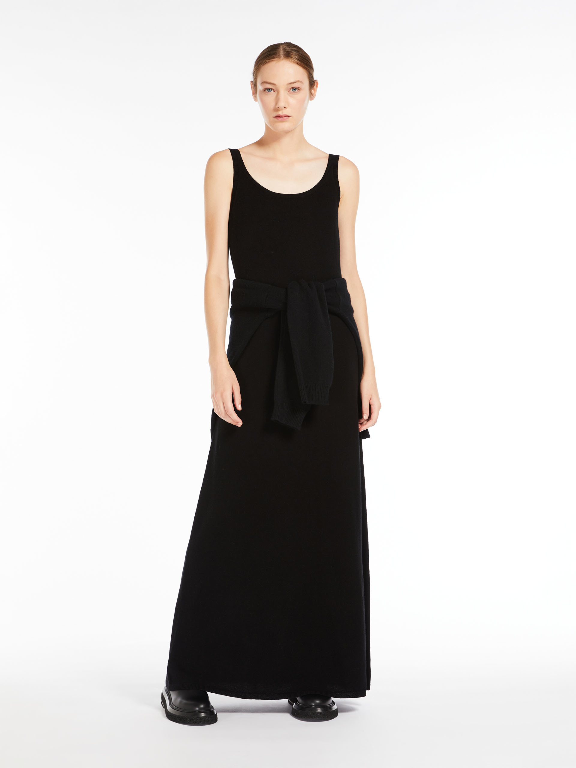 MAX MARA - Wool and cashmere slip dress - BLACK - MAX MARA SALE