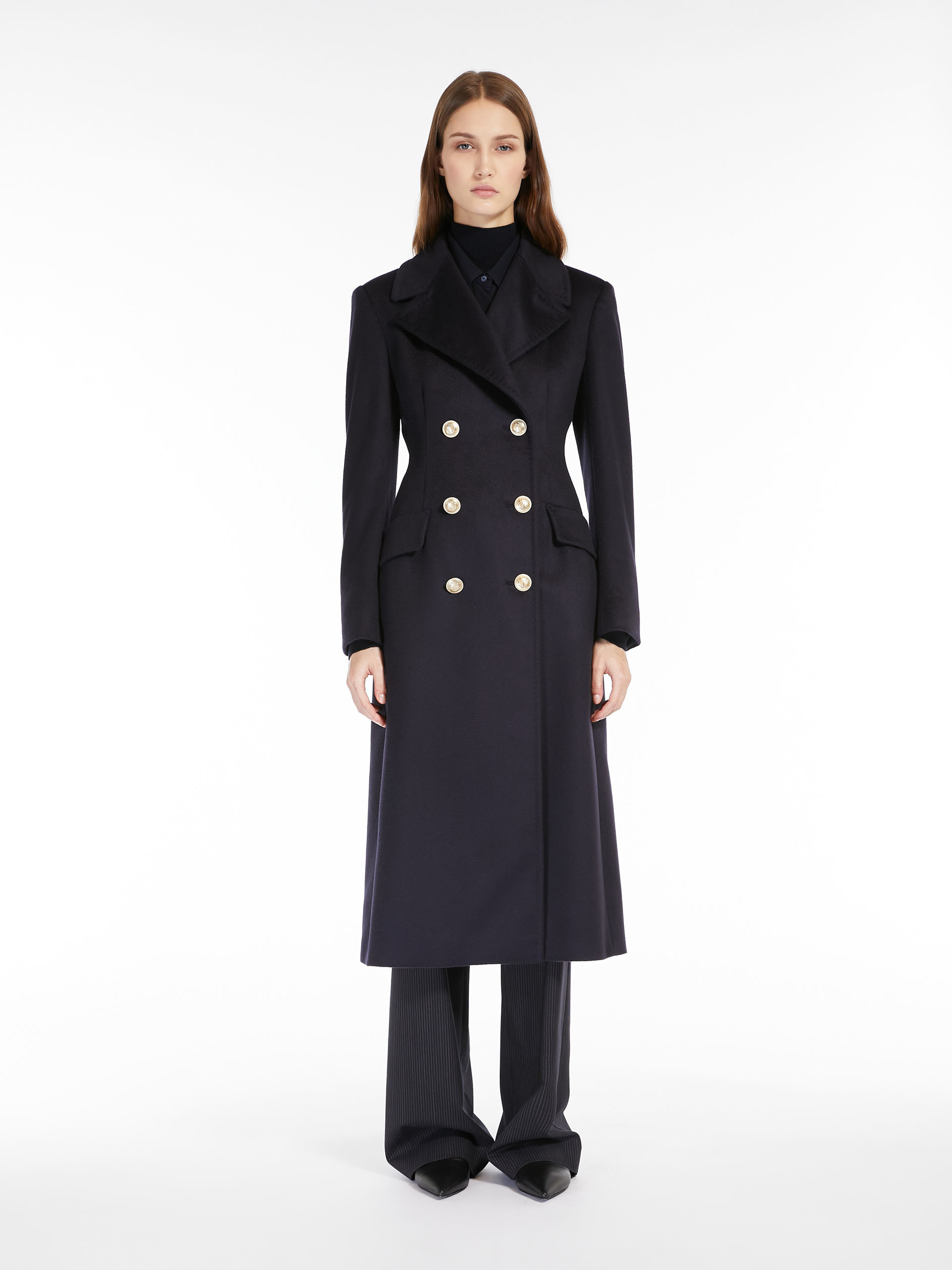 MAX MARA - Double-breasted wool coat - NAVY - MAX MARA SALE