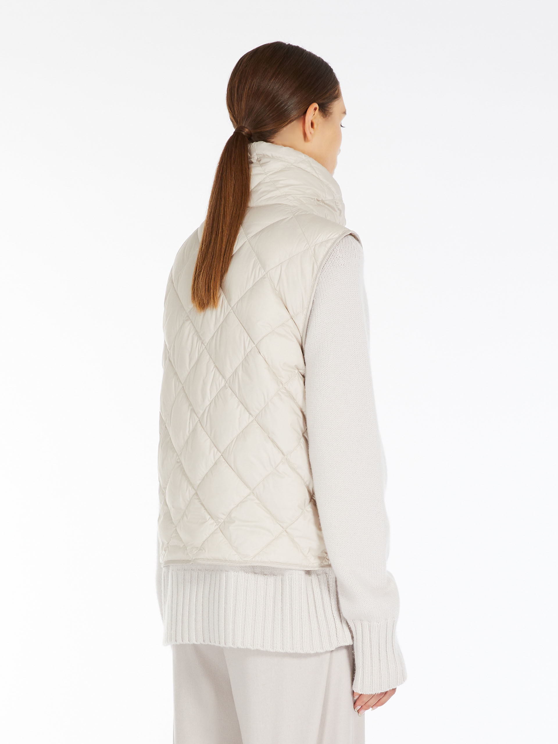 MAX MARA - Short gilet in water-resistant canvas - SAND - MAX MARA SALE