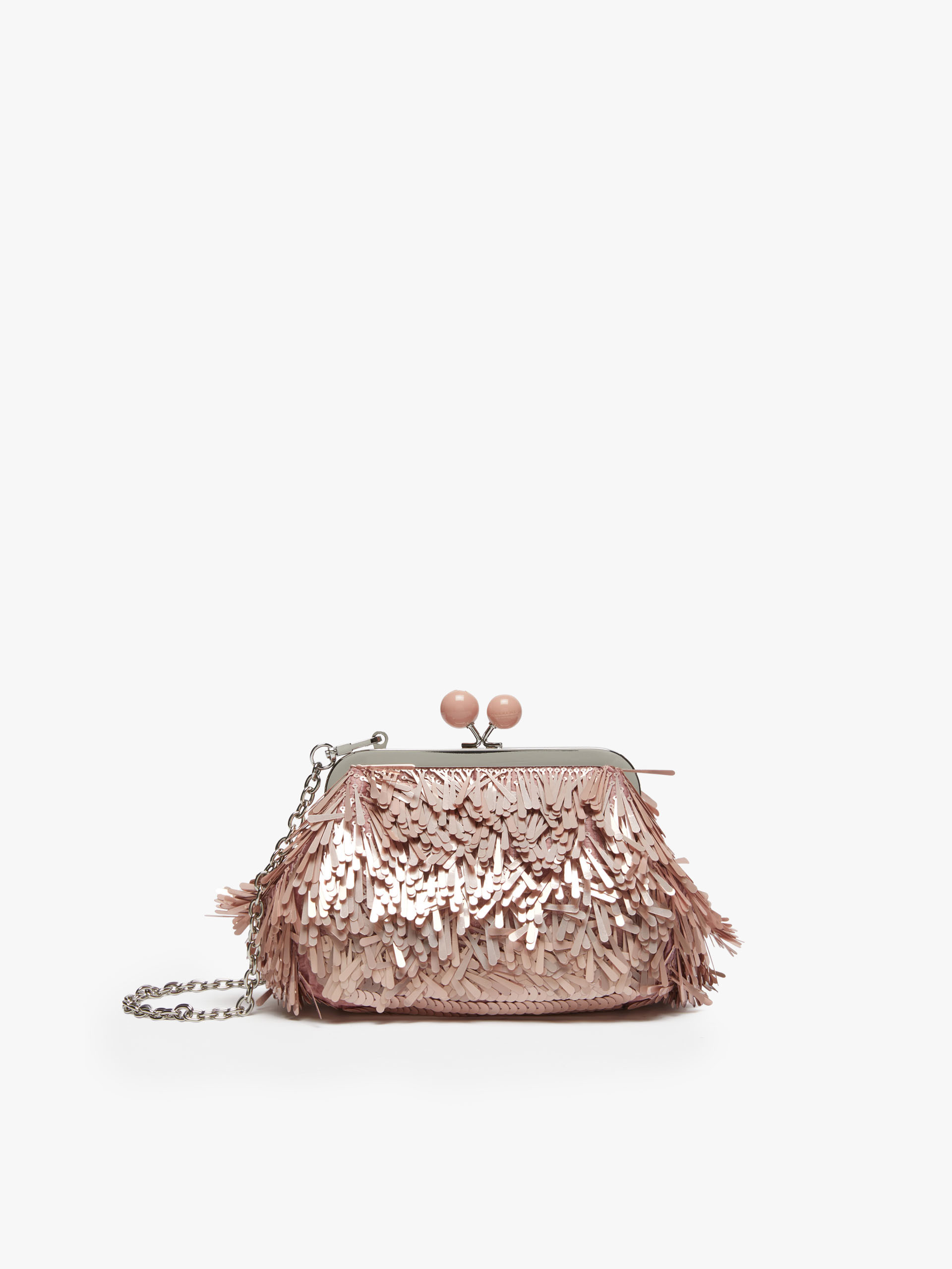 MAX MARA - Small Pasticcino Bag with sequins - PINK - MAX MARA SALE