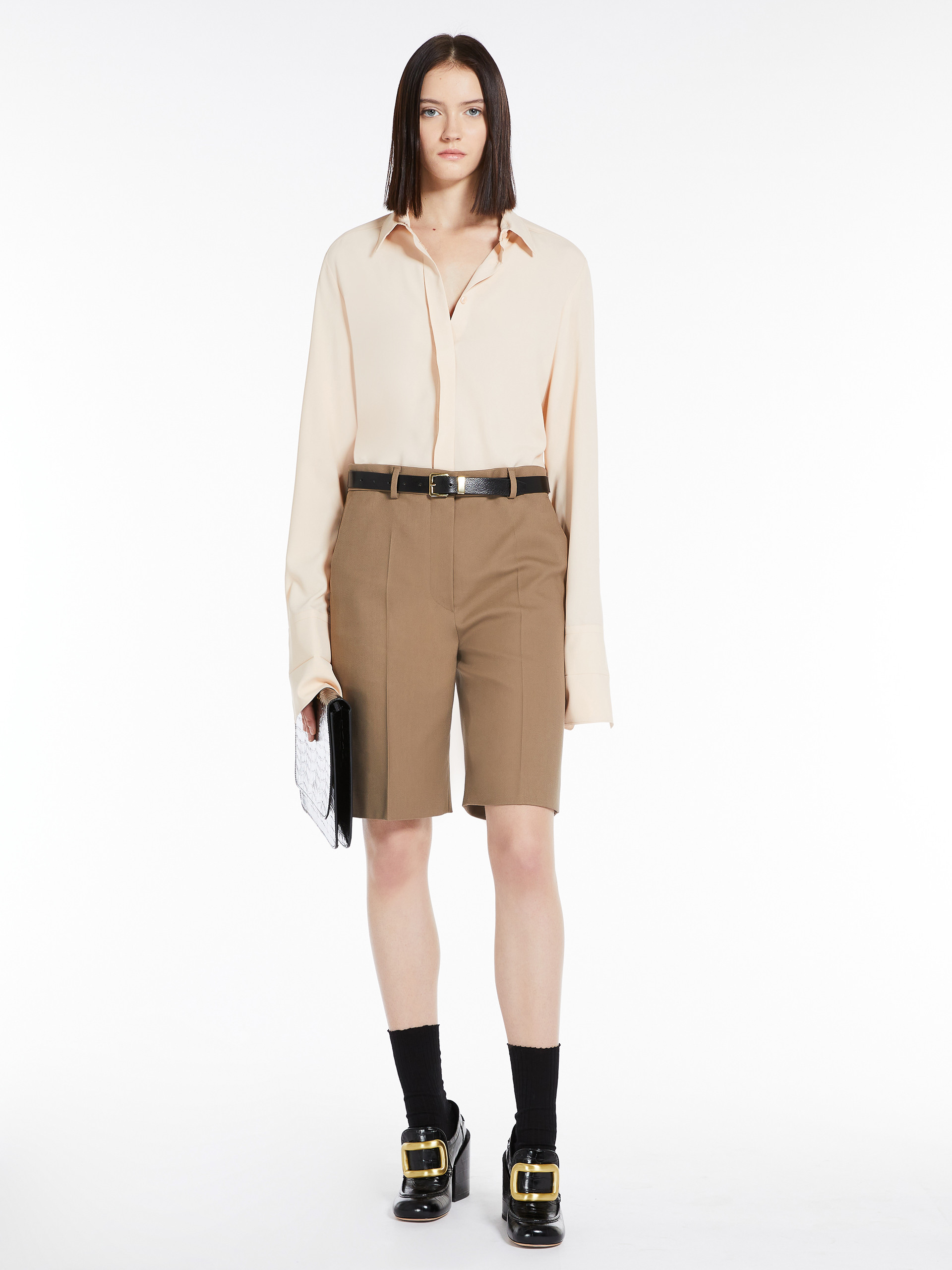 MAX MARA - Silk-blend shirt - POWDER - MAX MARA SALE