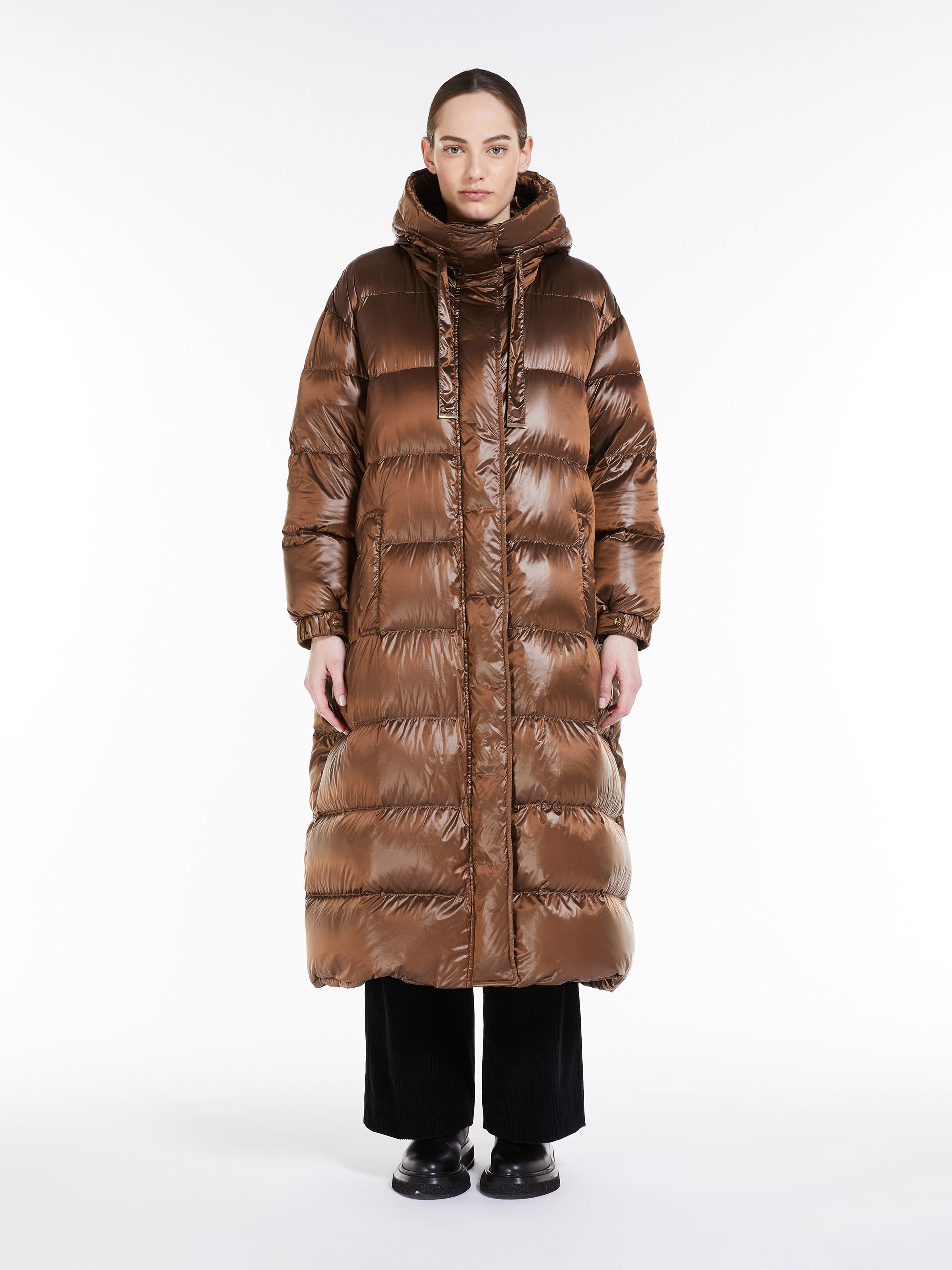 MAX MARA - Waterproof nylon parka - GOLD - MAX MARA SALE