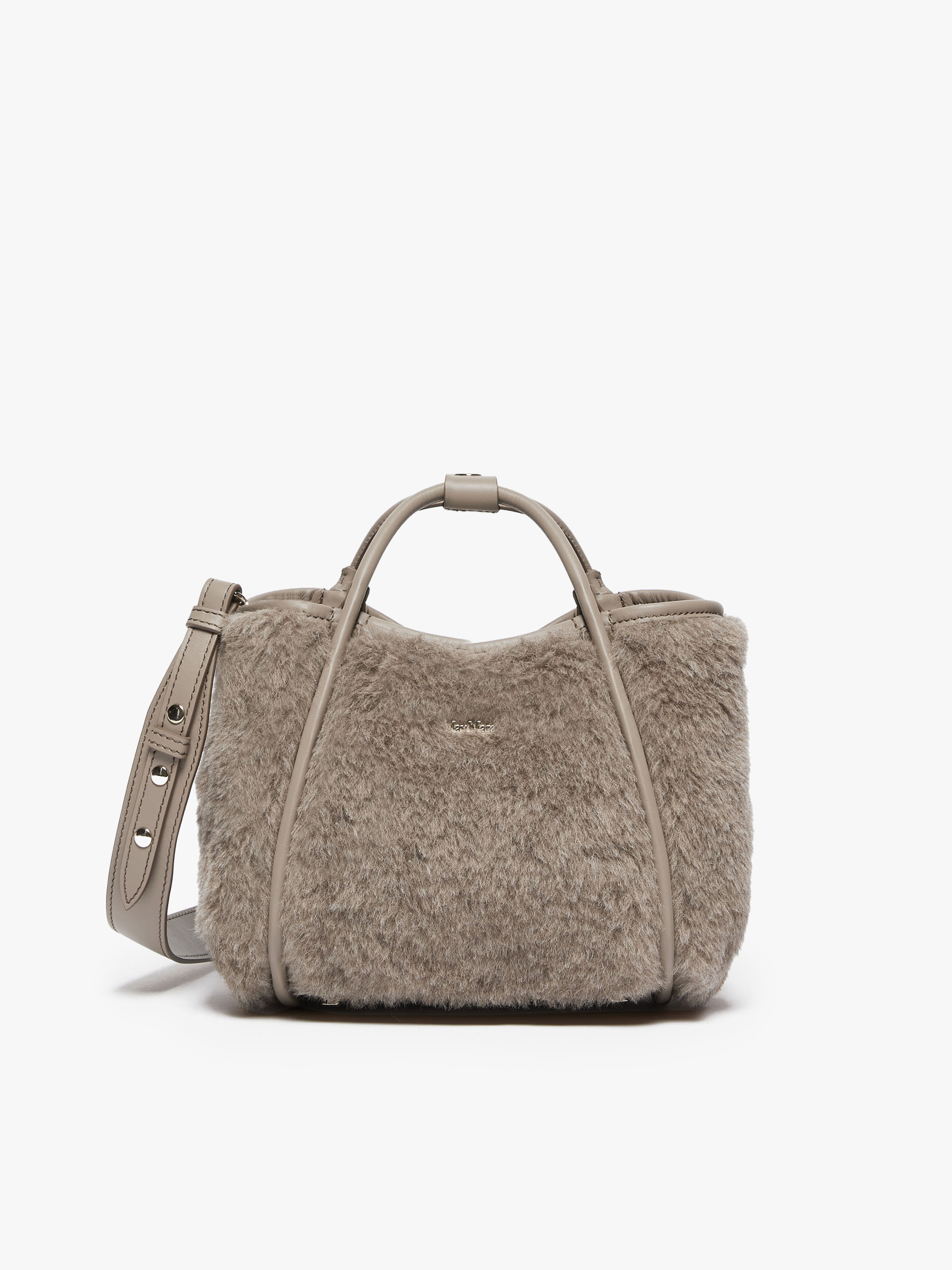 MAX MARA - Teddy fabric Marine bag - TURTLEDOVE - MAX MARA SALE