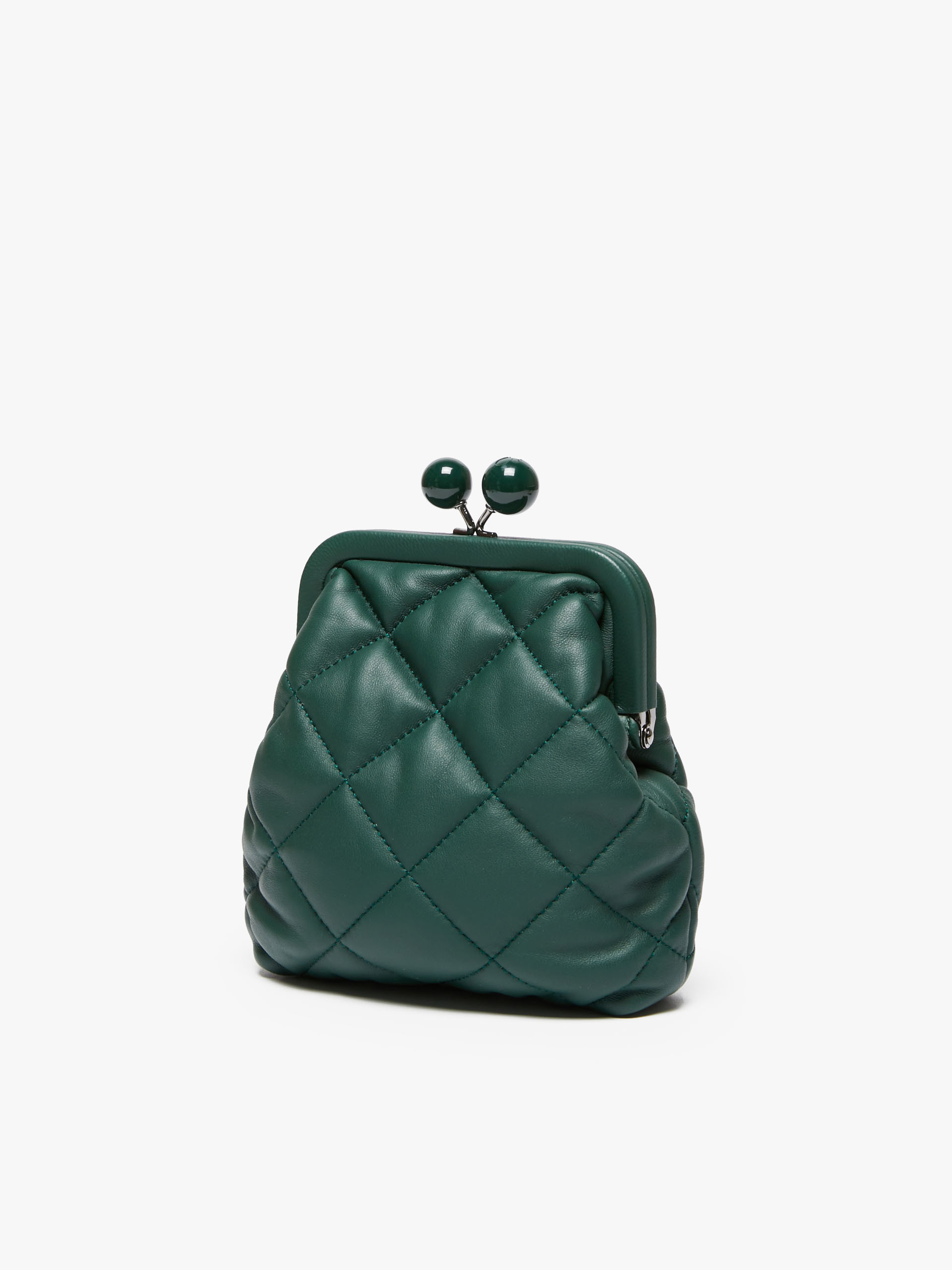 MAX MARA - Pasticcino Bag phone holder in nappa leather - DARK GREEN - MAX MARA SALE