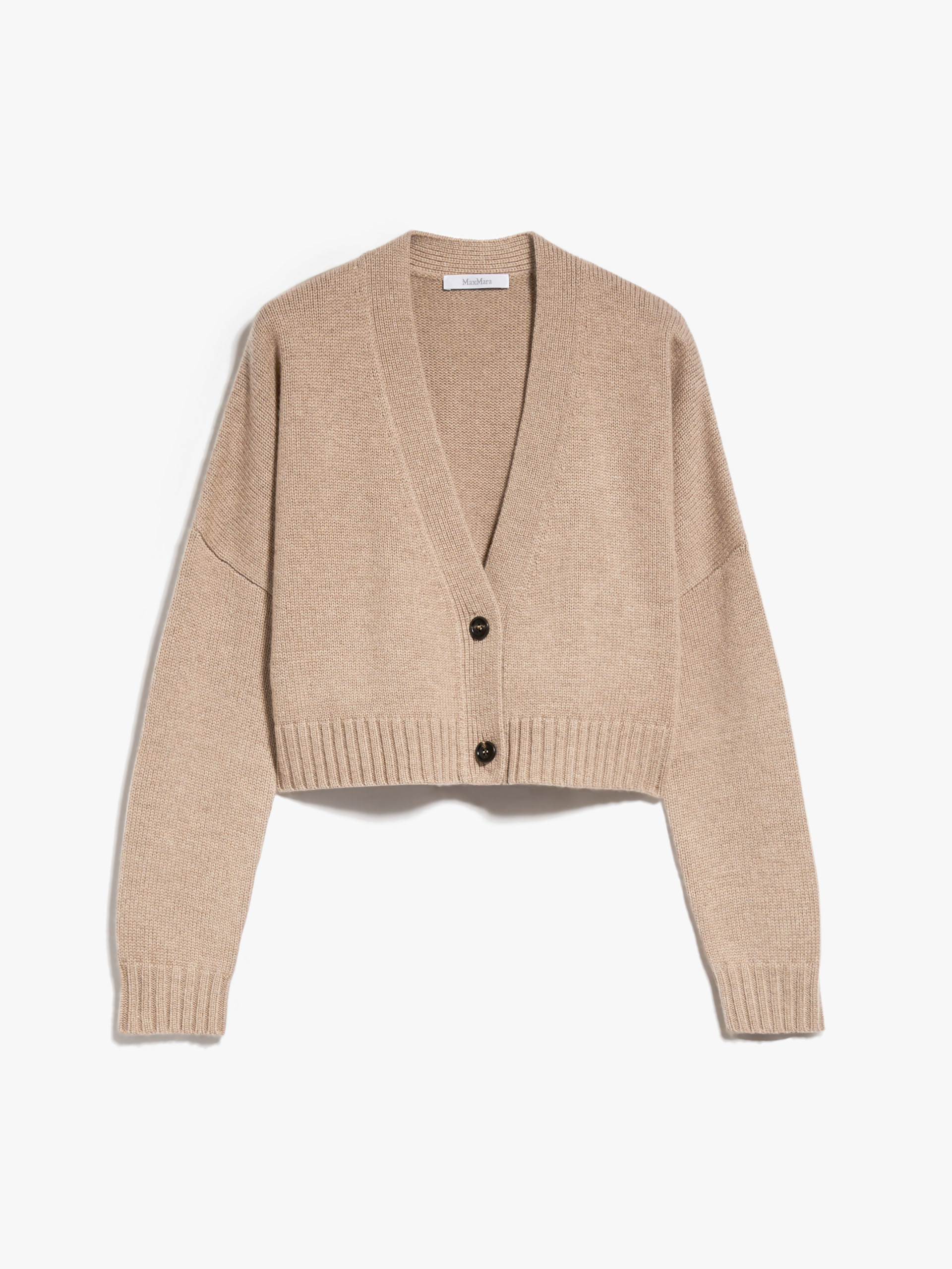 MAX MARA - Wool and cashmere cropped cardigan - SAND - MAX MARA SALE