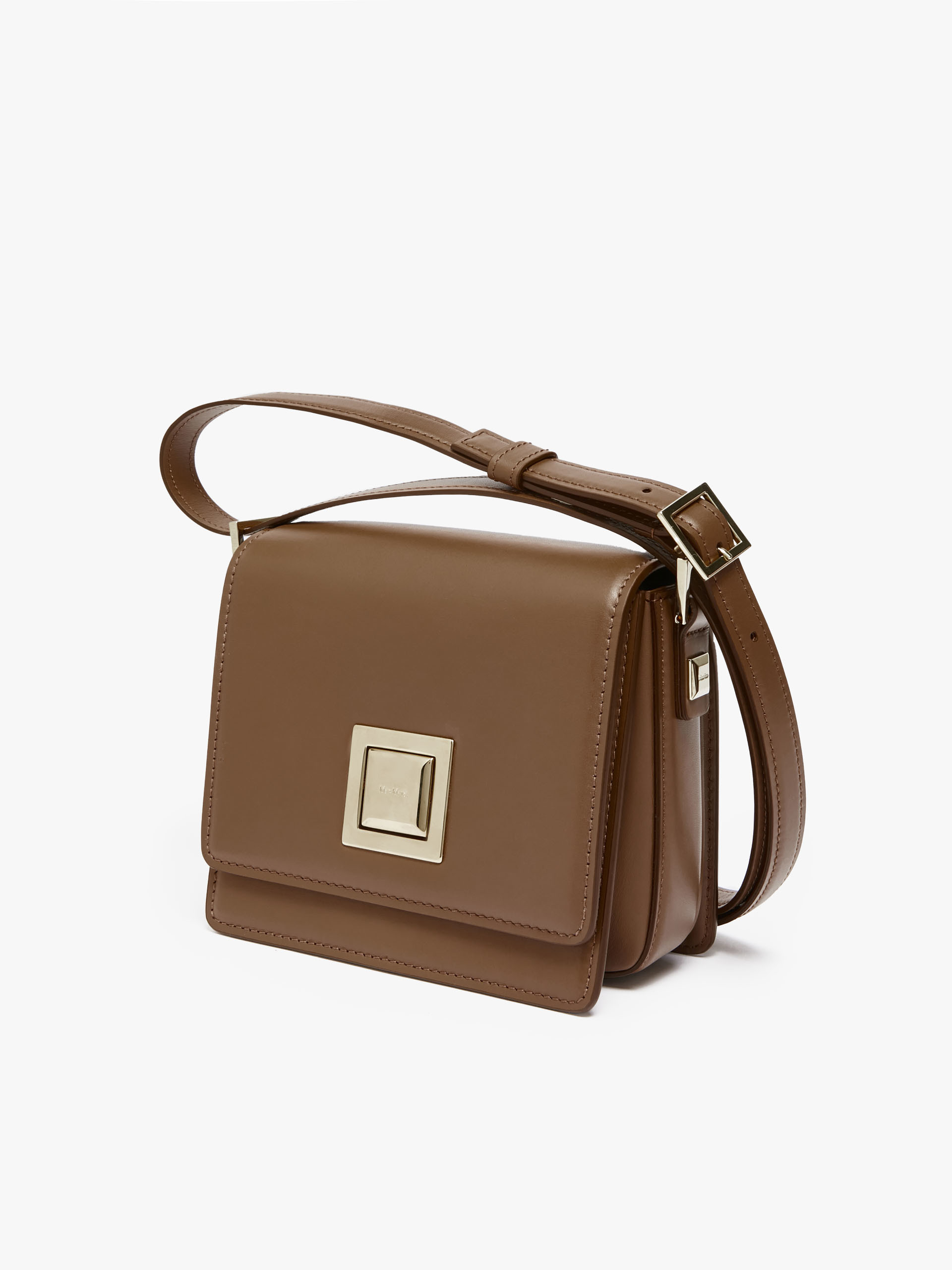 MAX MARA - Small leather MM Bag - HAZELNUT BROWN - MAX MARA SALE