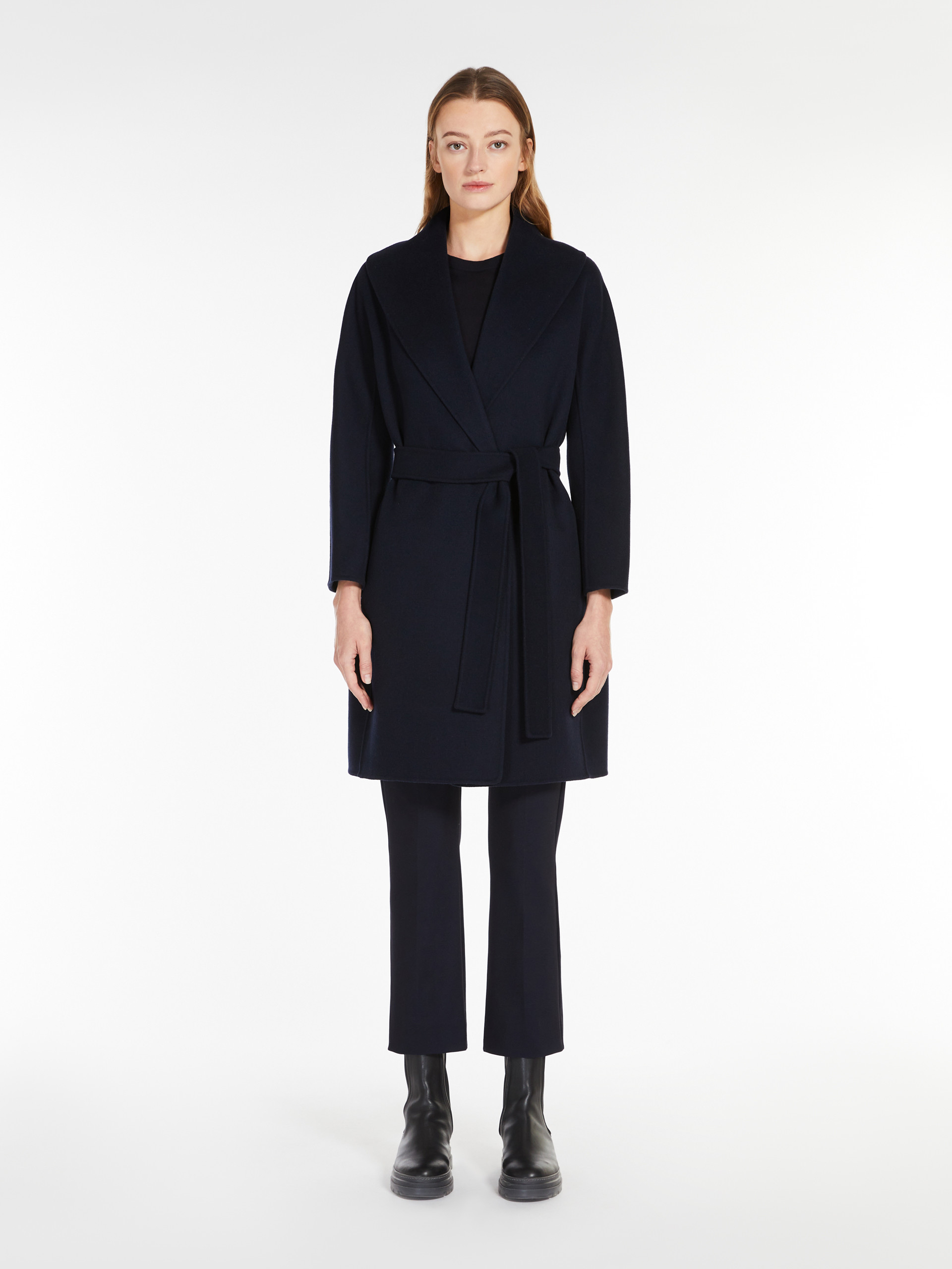 MAX MARA - Wool robe coat - MIDNIGHTBLUE - MAX MARA SALE