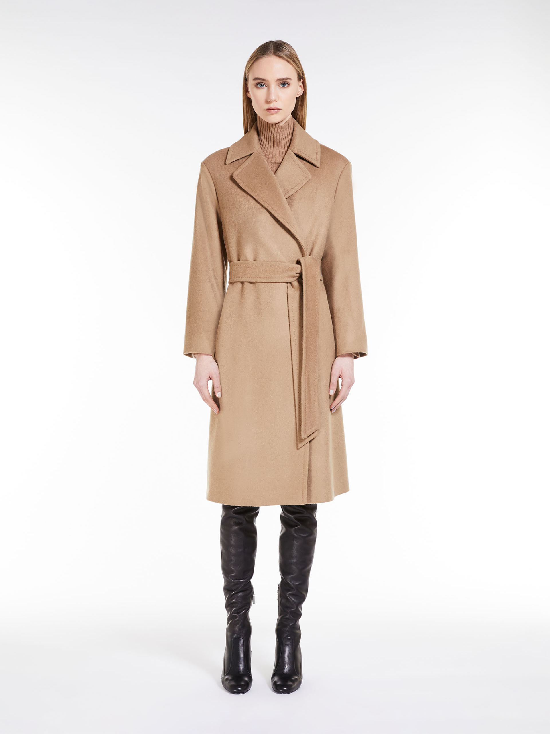 MAX MARA - Wool wrap coat - CAMEL - MAX MARA SALE