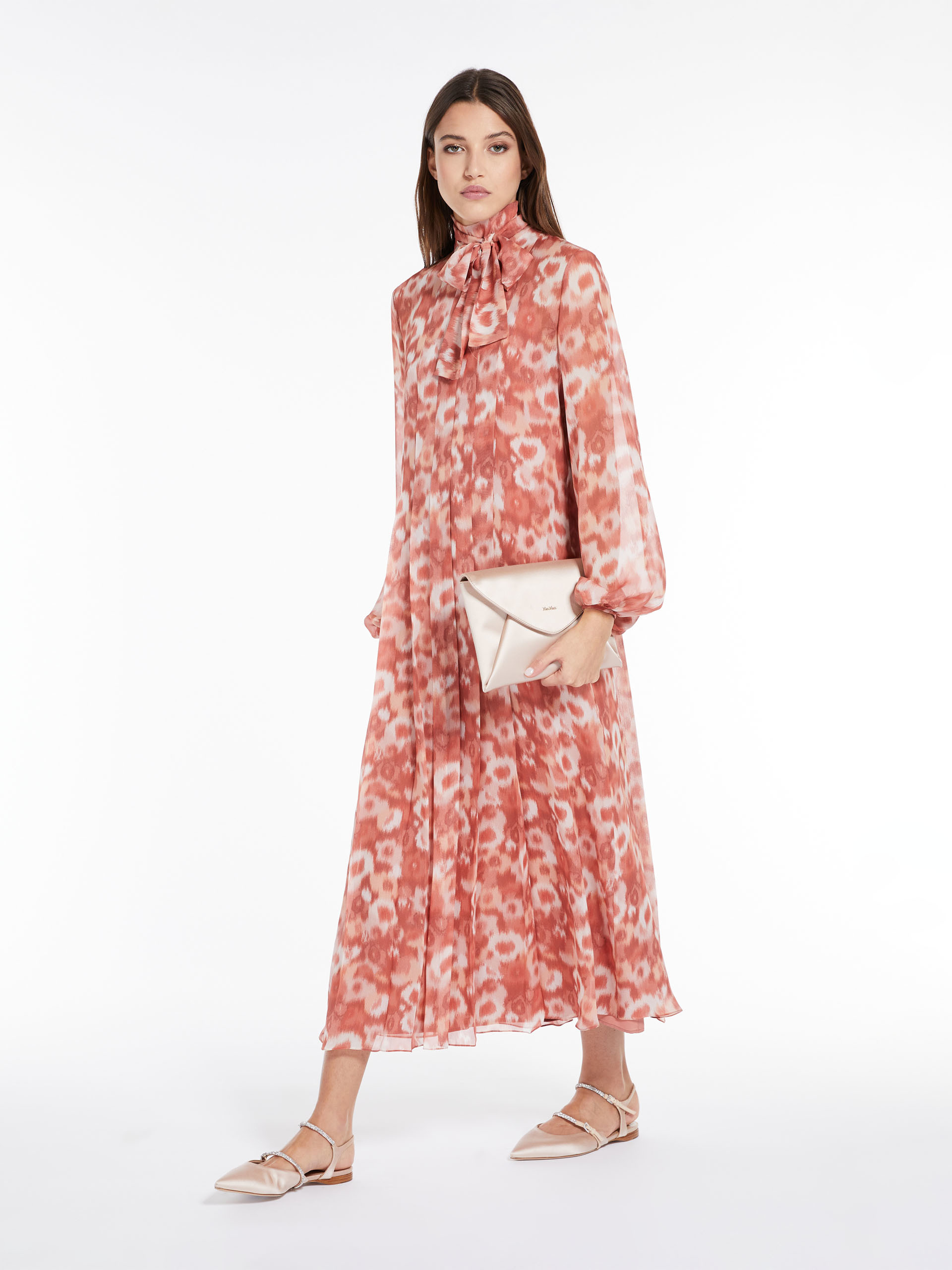 MAX MARA - Printed georgette dress - ANTIQUE ROSE - MAX MARA SALE