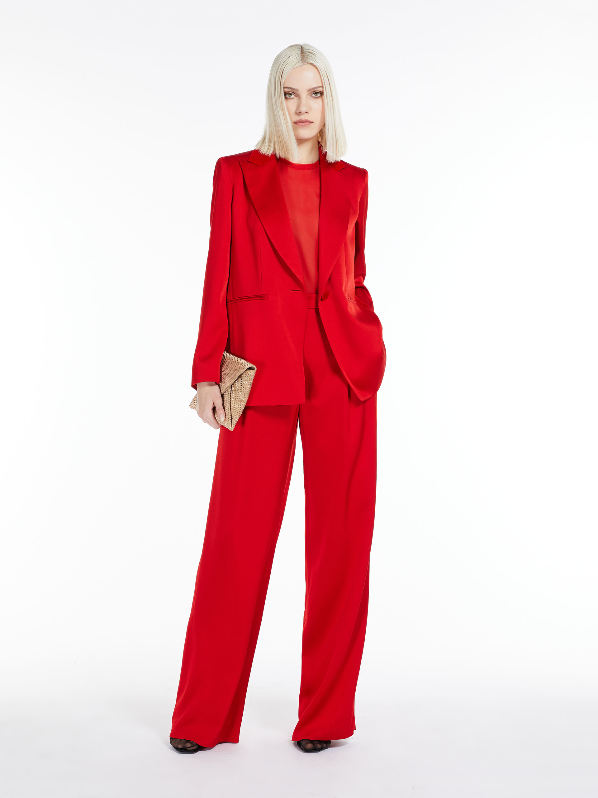 MAX MARA - Silk georgette blouse - RED - MAX MARA SALE