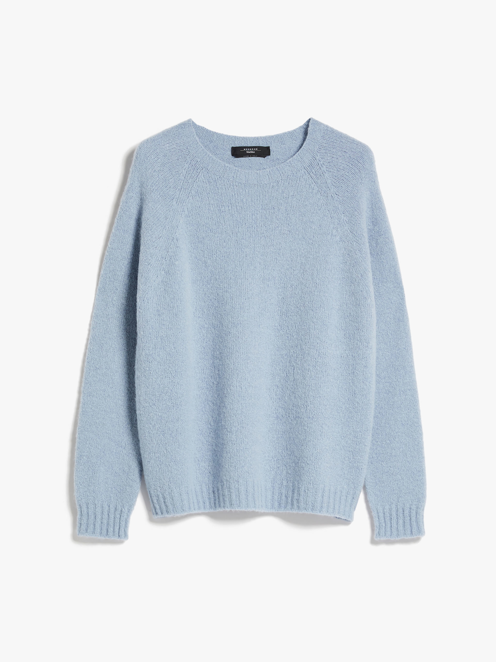 MAX MARA - Soft knit top in alpaca and cotton - LIGHT BLUE - MAX MARA SALE