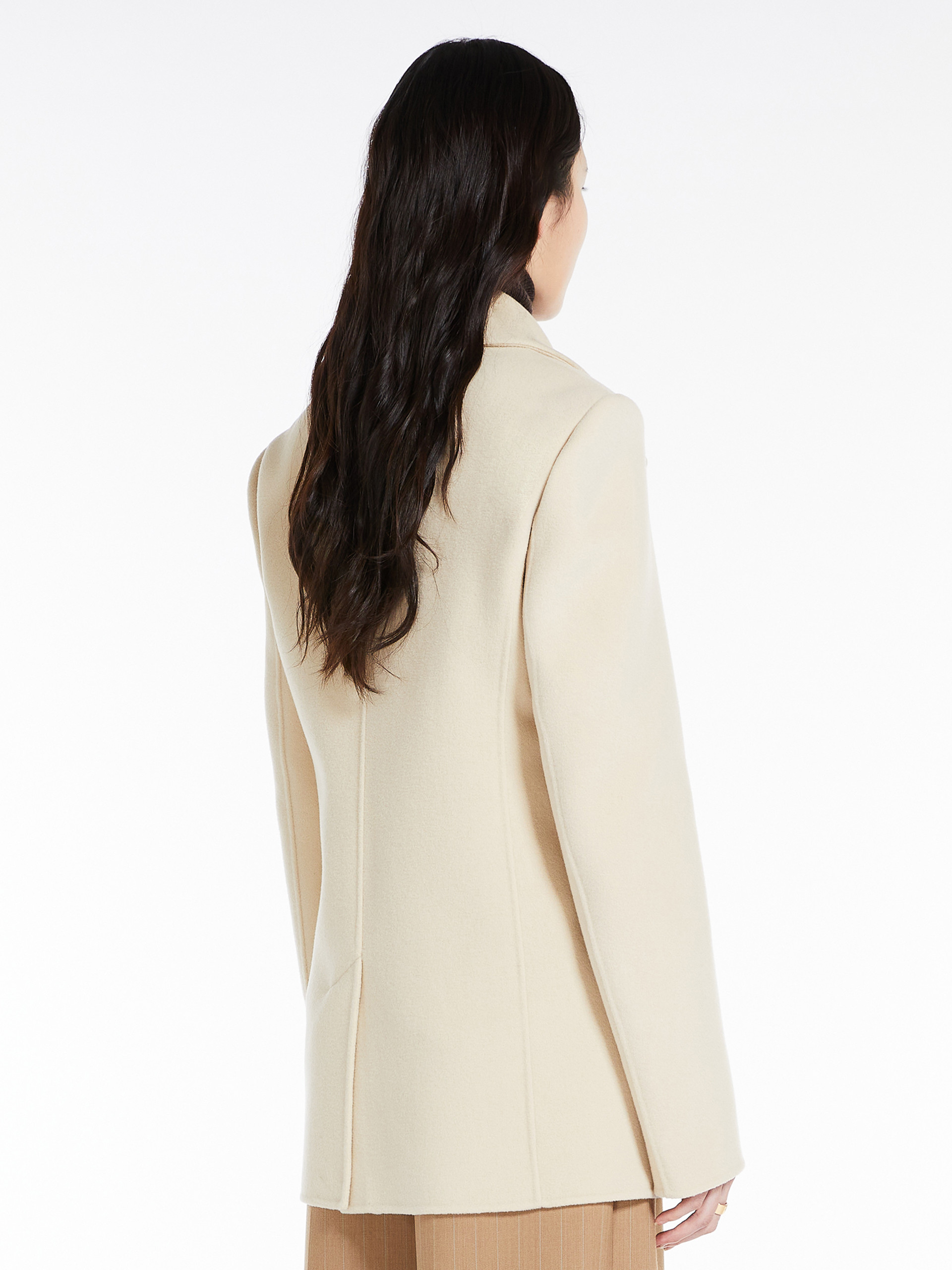 MAX MARA -Double-faced woollen cloth pea coat - IVORY - MAX MARA SALE