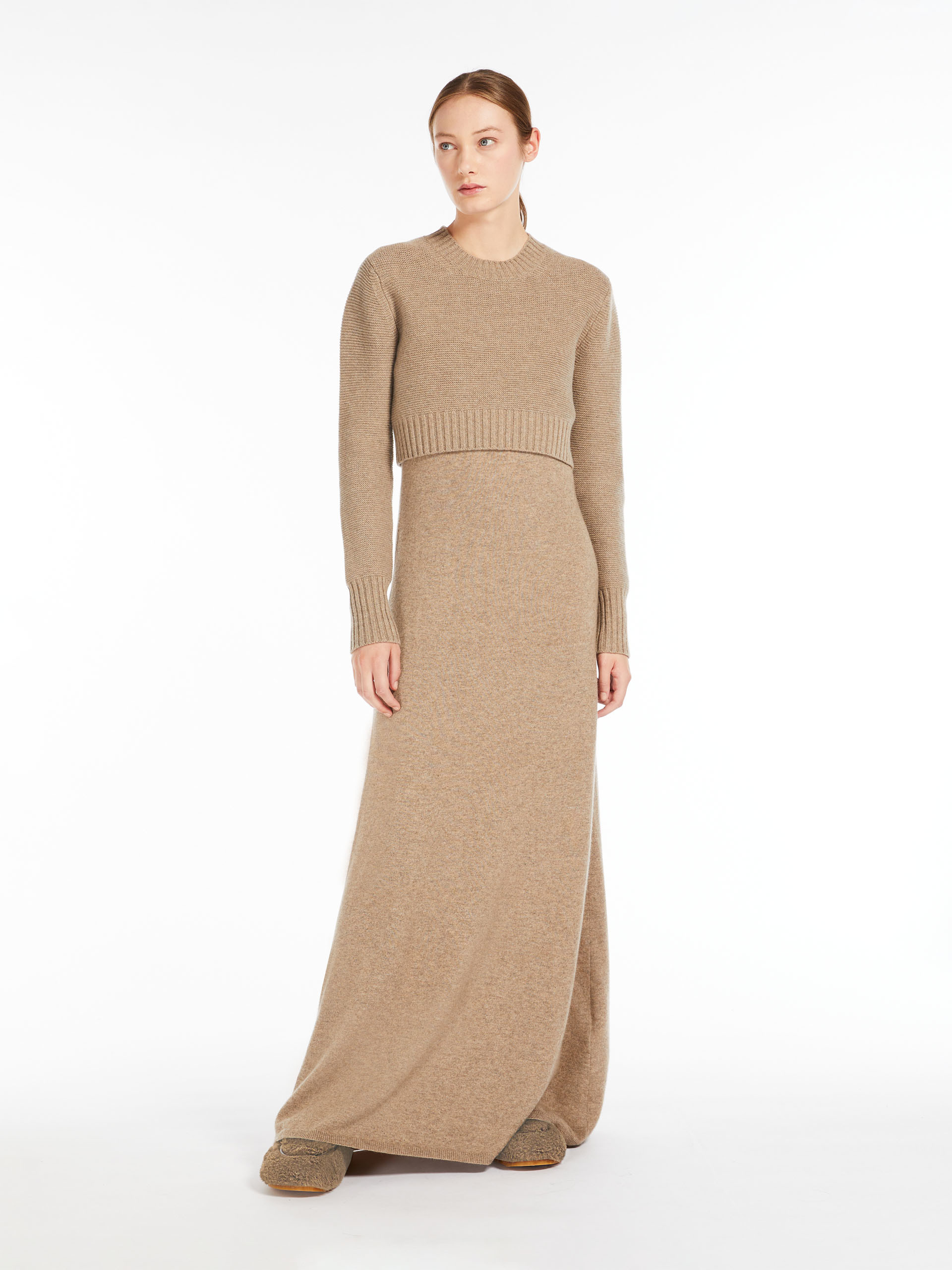 MAX MARA - Cropped, cashmere jumper - SAND - MAX MARA SALE