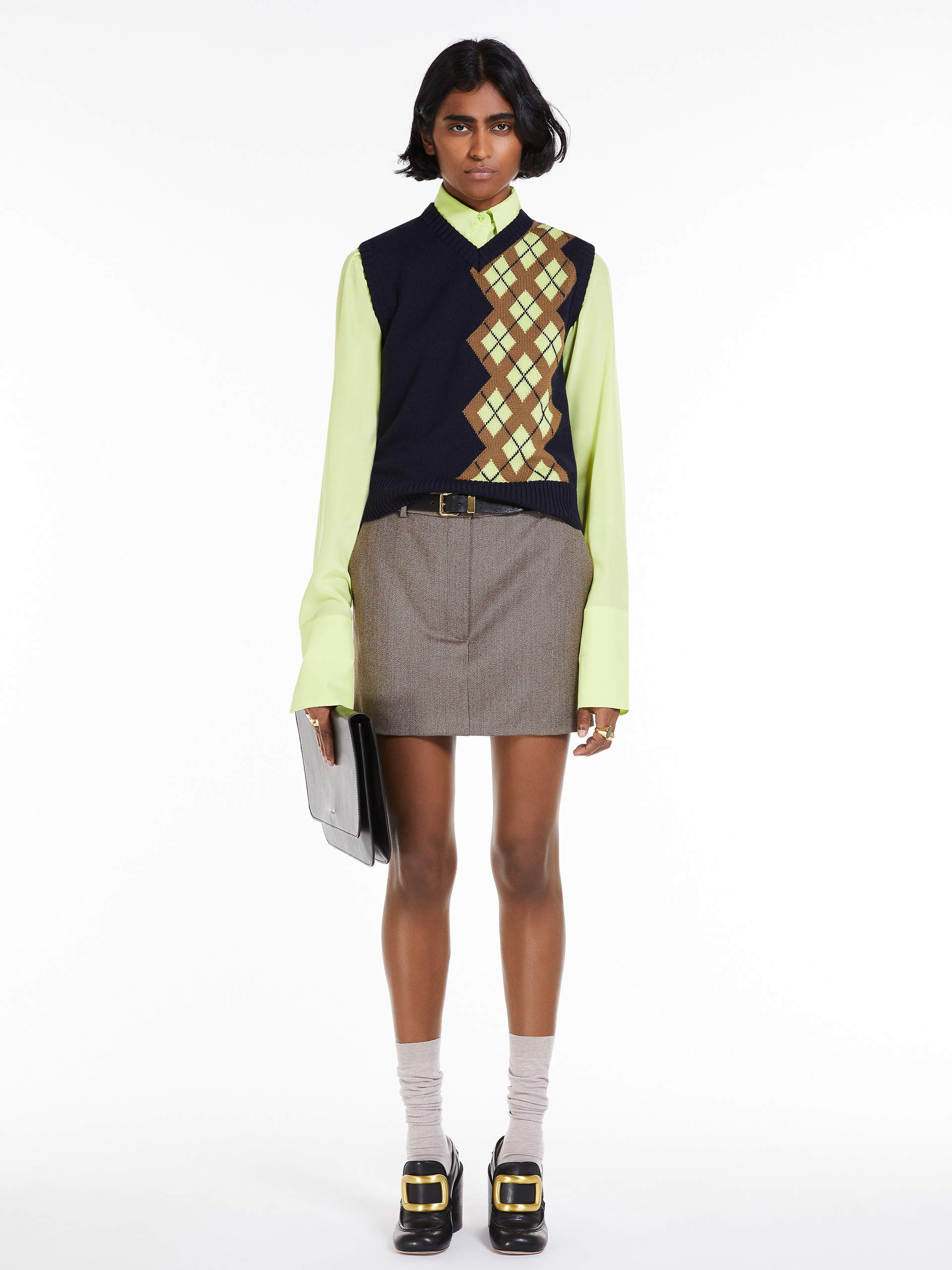 MAX MARA - Fitted jumper with detachable sleeves - ULTRAMARINE - MAX MARA SALE