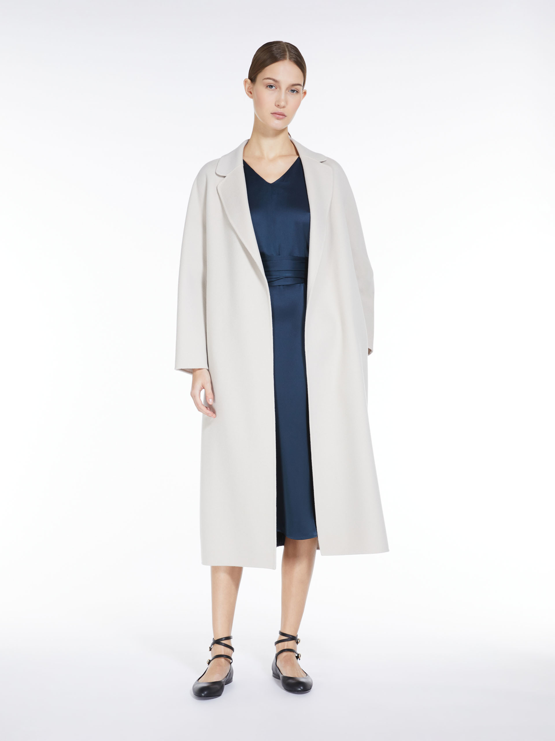 MAX MARA - Viscose-blend satin dress - NAVY - MAX MARA SALE