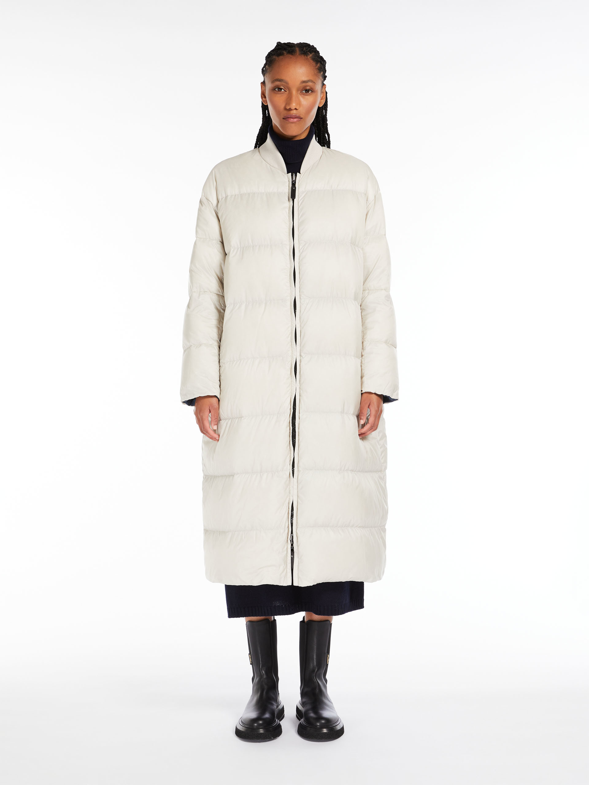 MAX MARA - Reversible water-repellent canvas bomber jacket - ICE - MAX MARA SALE