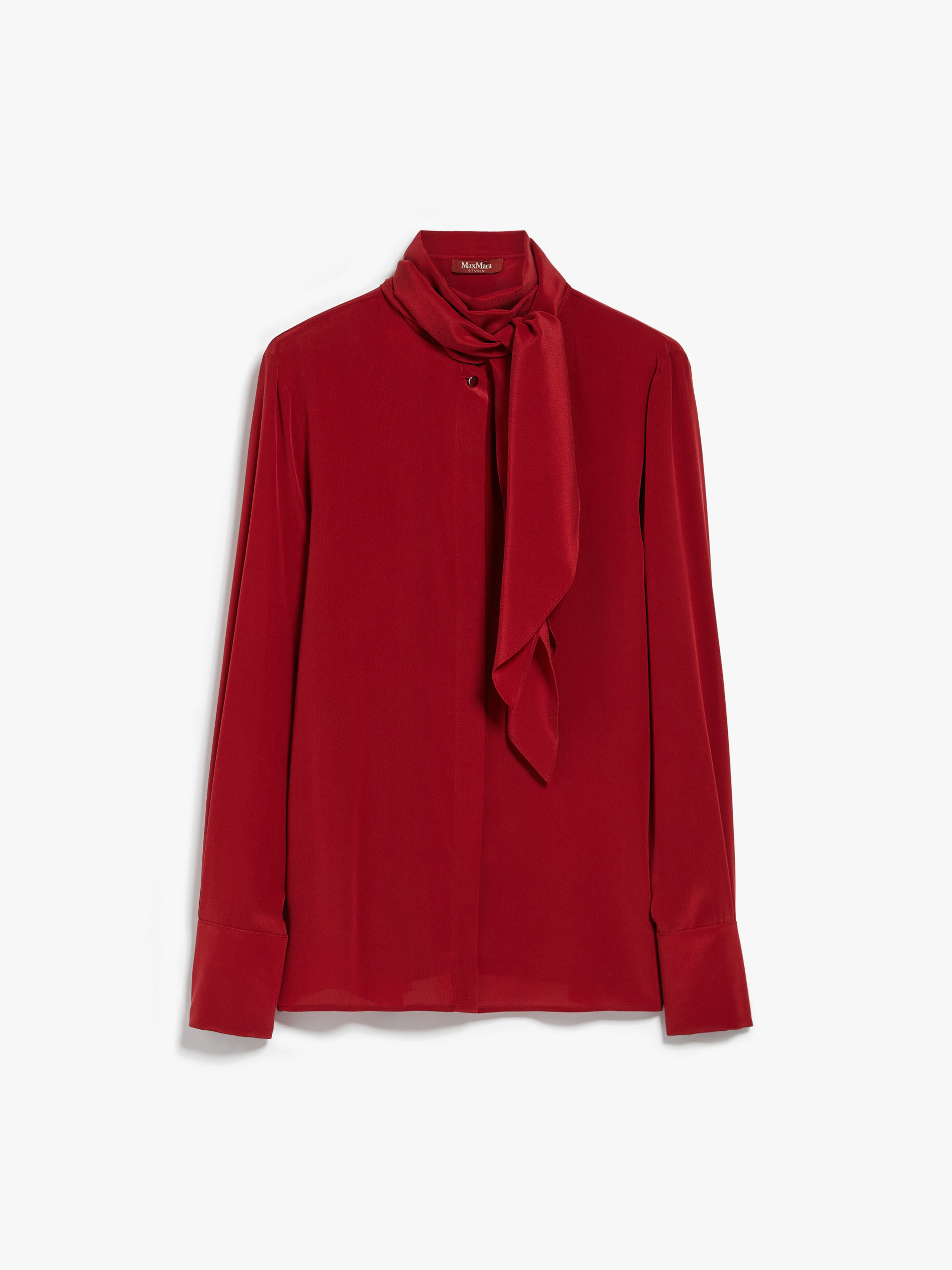 MAX MARA - Crepe de chine shirt - RED - MAX MARA SALE