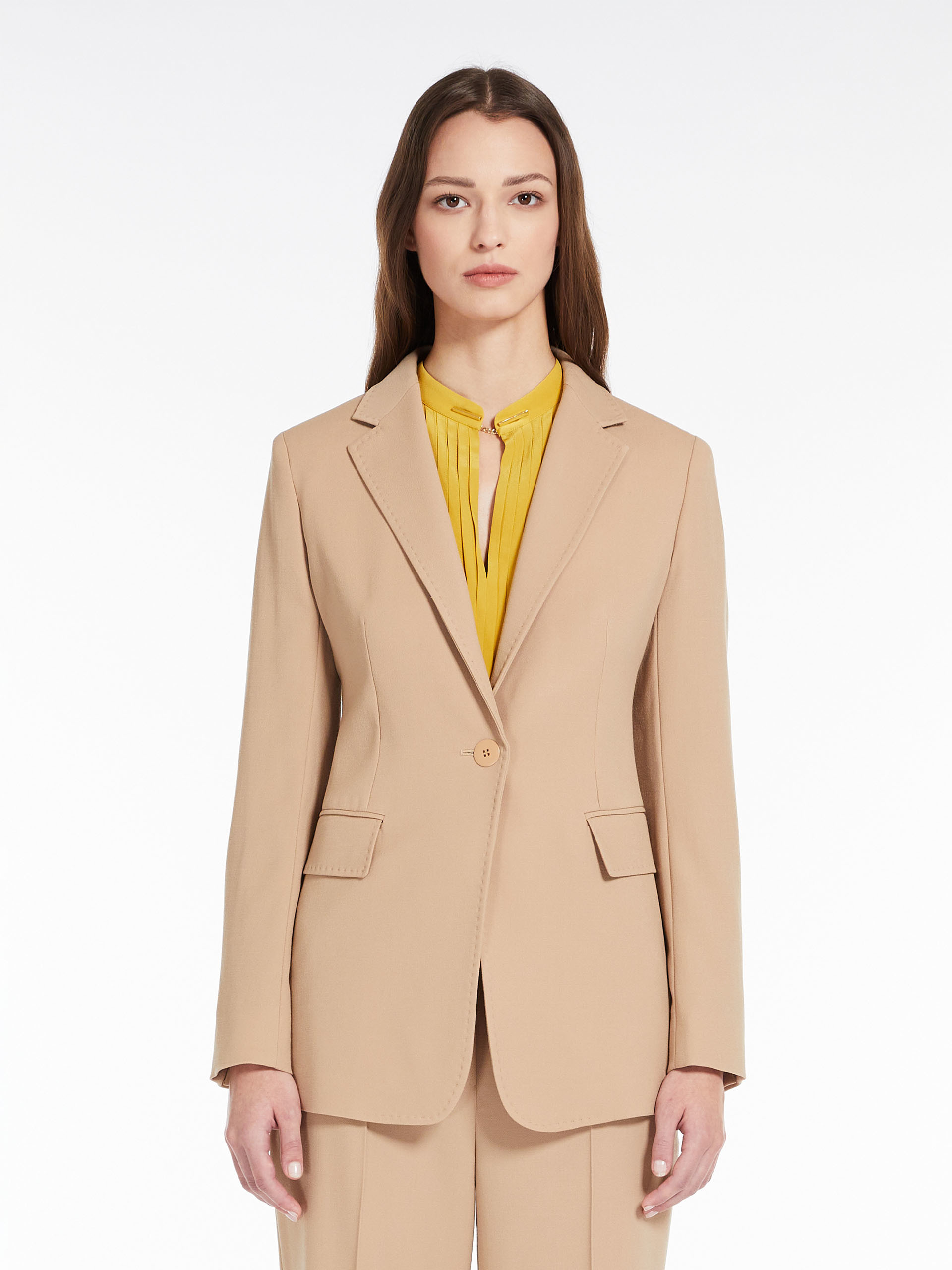 MAX MARA - Single-breasted wool jacket - CAMEL - MAX MARA SALE