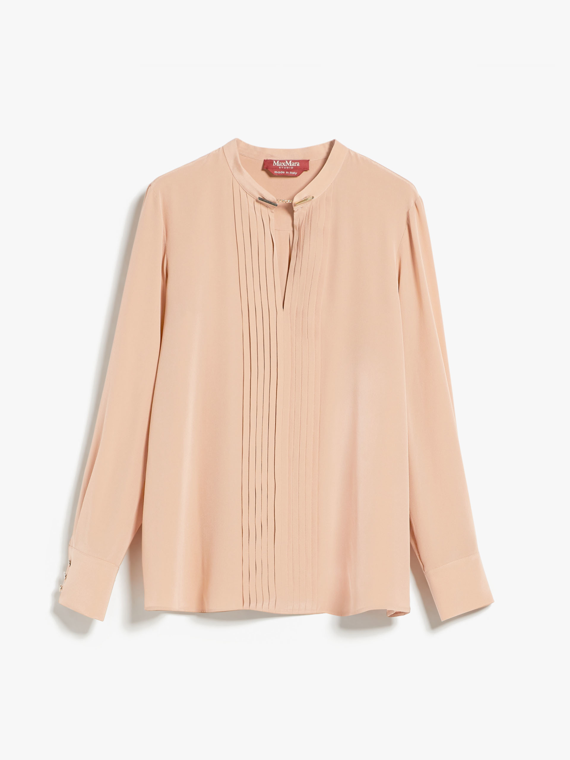 MAX MARA - Ribbed crepe de chine blouse - MAKE UP NUDE - MAX MARA SALE