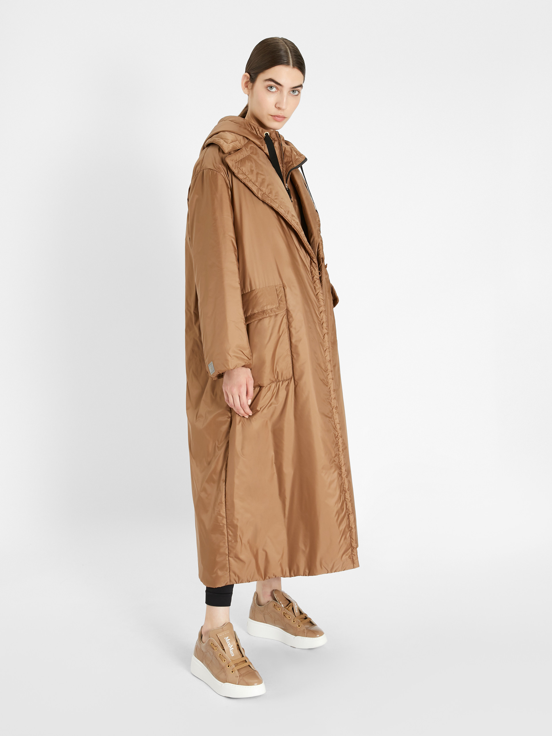 MAX MARA - Travel Jacket in water-resistant technical canvas - CARAMEL - MAX MARA SALE