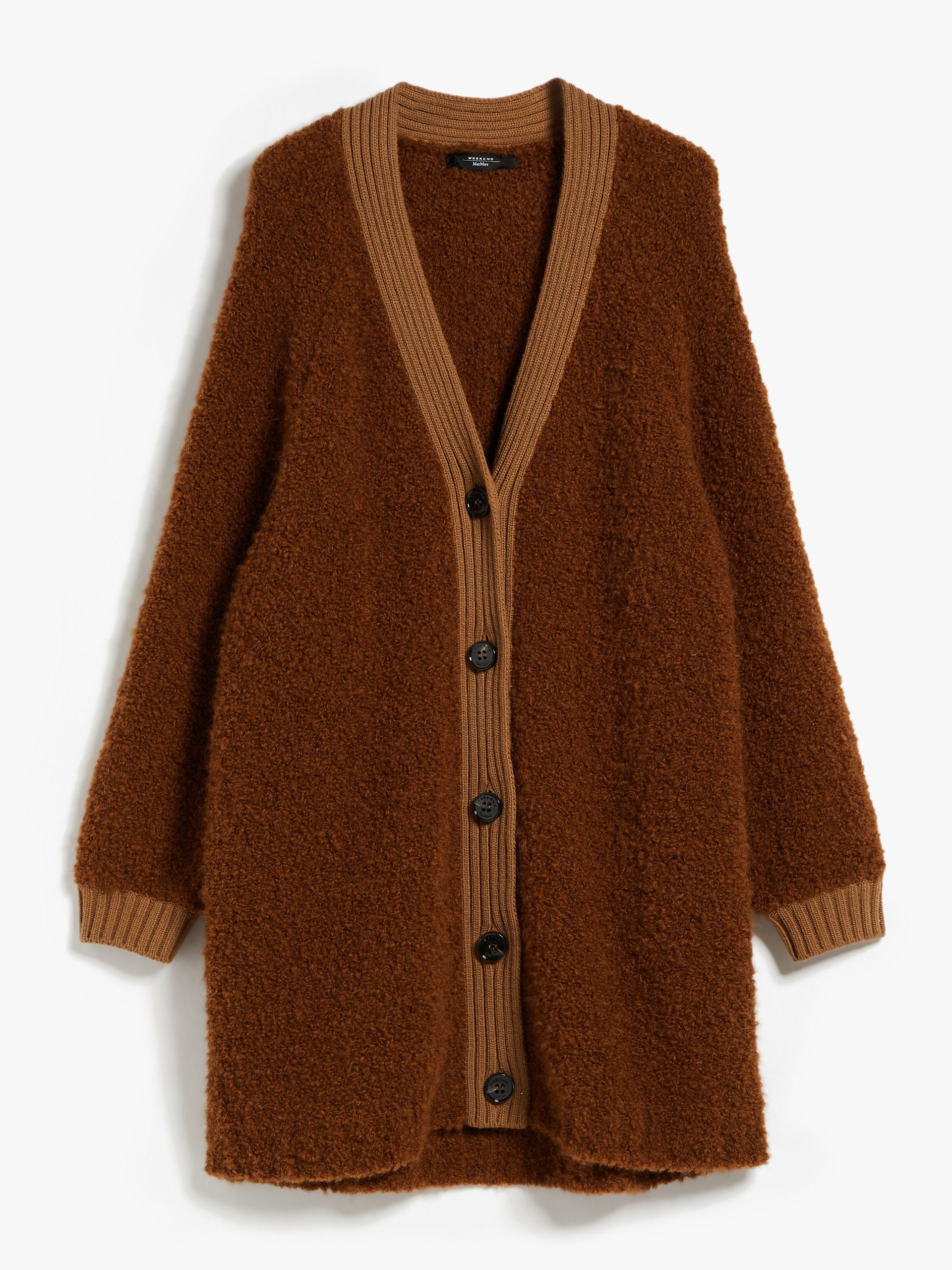 MAX MARA - Oversized cardigan in alpaca and wool - CARAMEL - MAX MARA SALE
