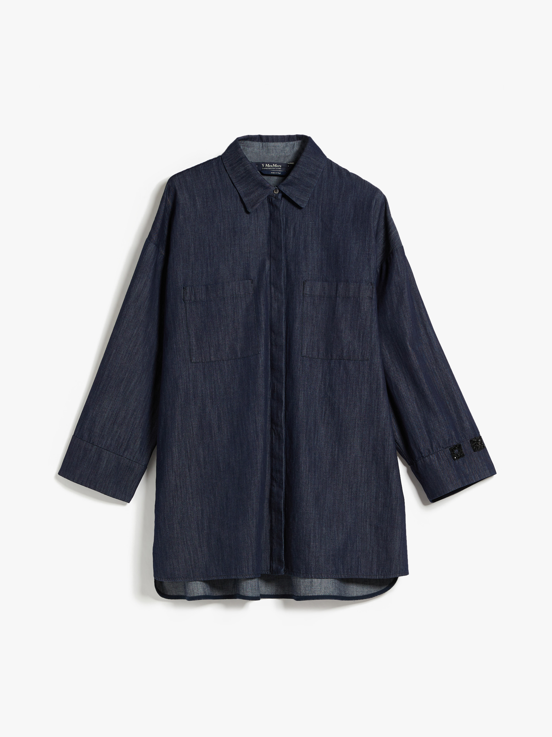 MAX MARA - Cotton denim shirt - NAVY - MAX MARA SALE
